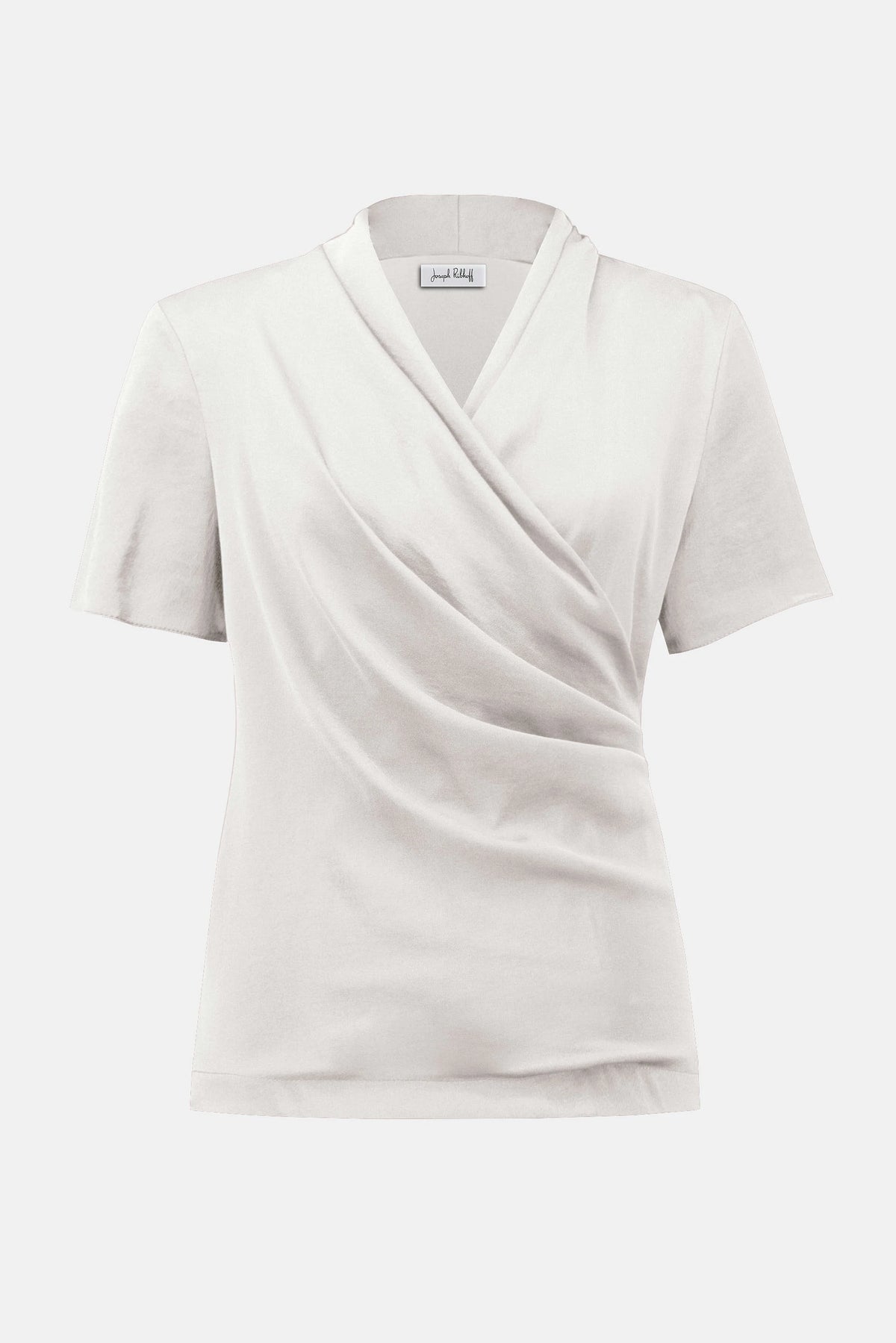 Joseph Ribkoff Recycled Satin And Silky Knit Wrap Top