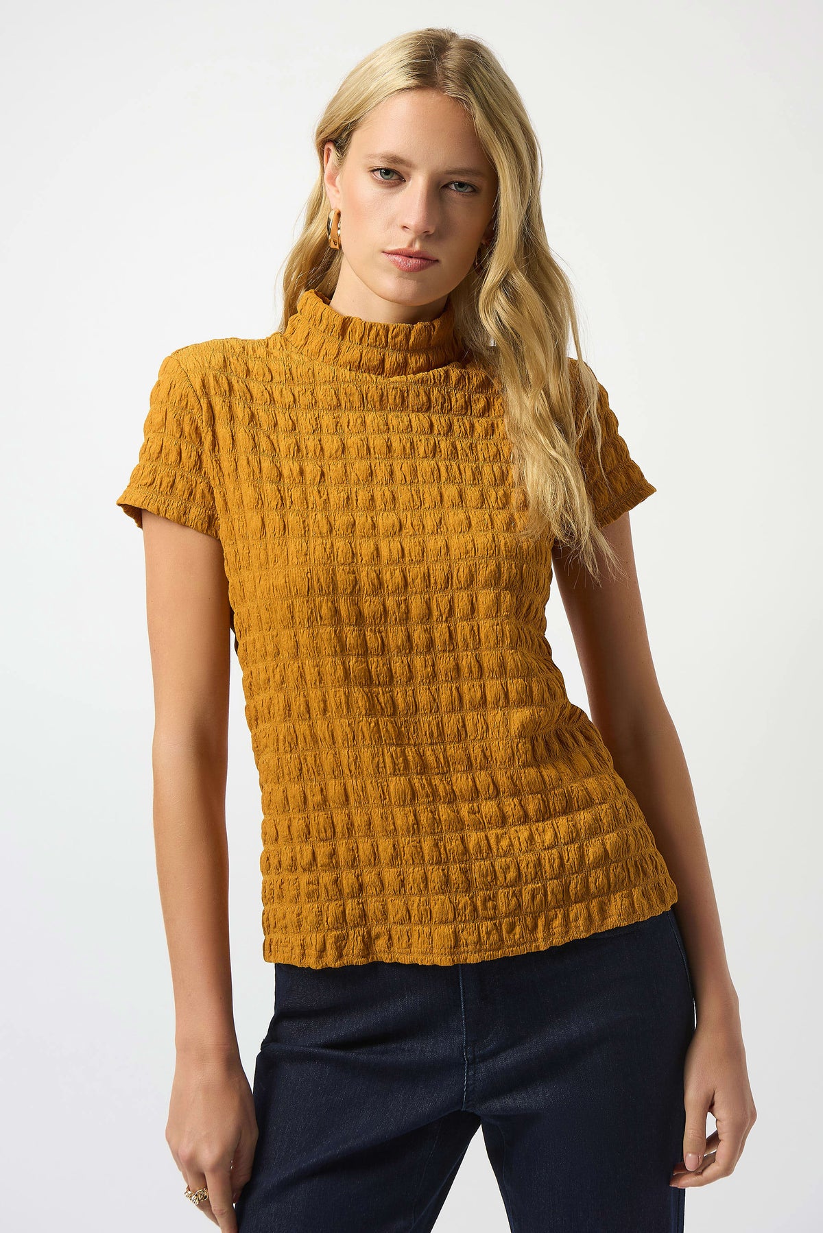 Joseph Ribkoff Textured Knit Fitted Top