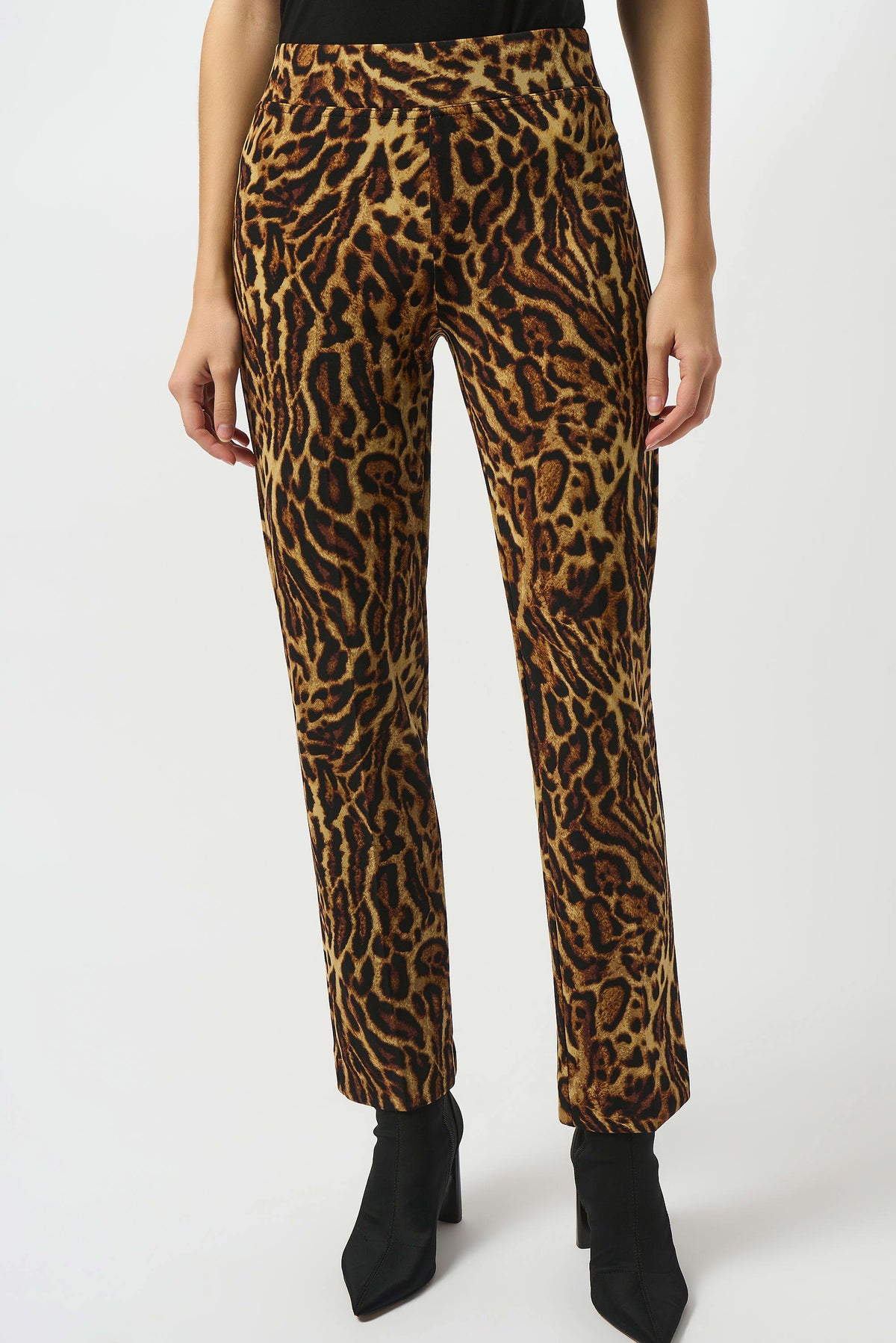 Joseph Ribkoff Silky Knit Animal Print Straight Pants