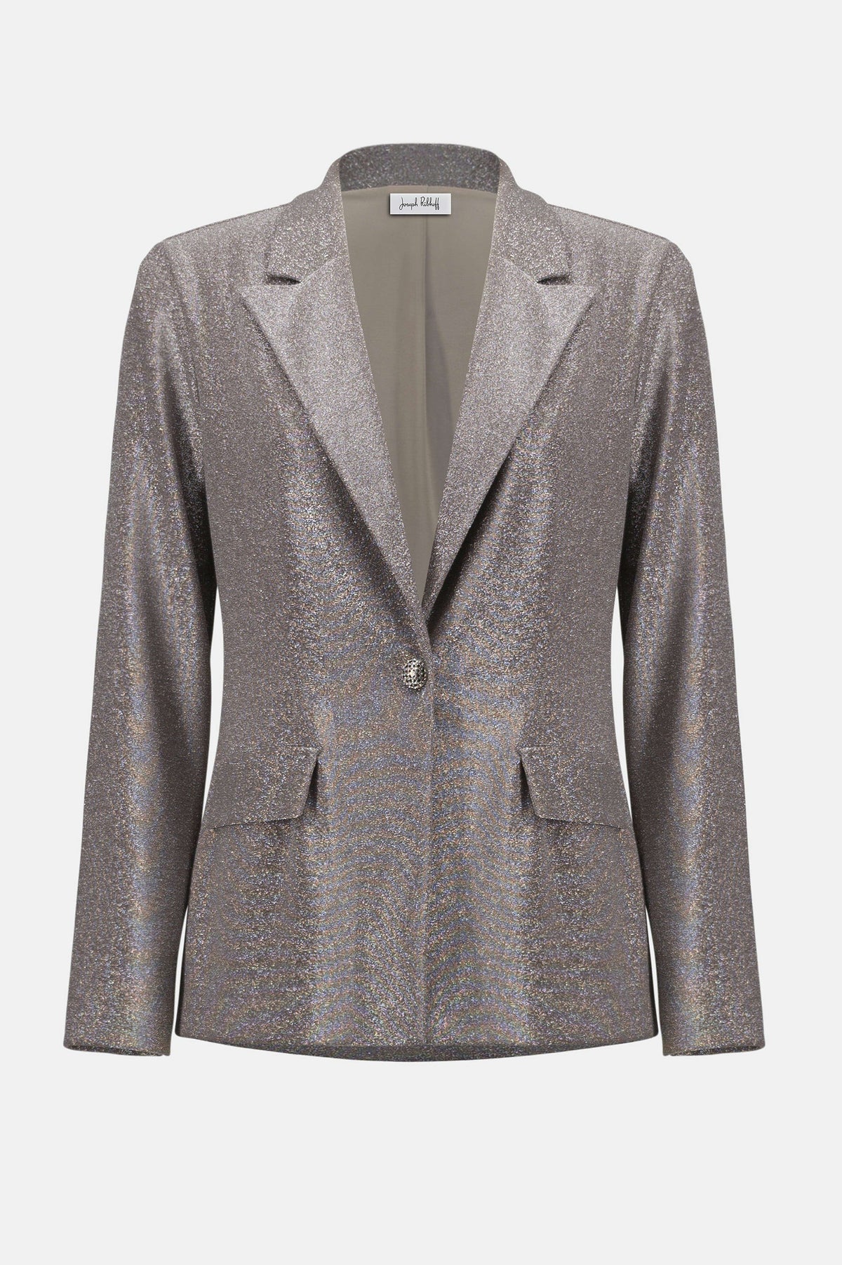 Joseph Ribkoff Taupe Signature | Novelty Knit Fitted Blazer