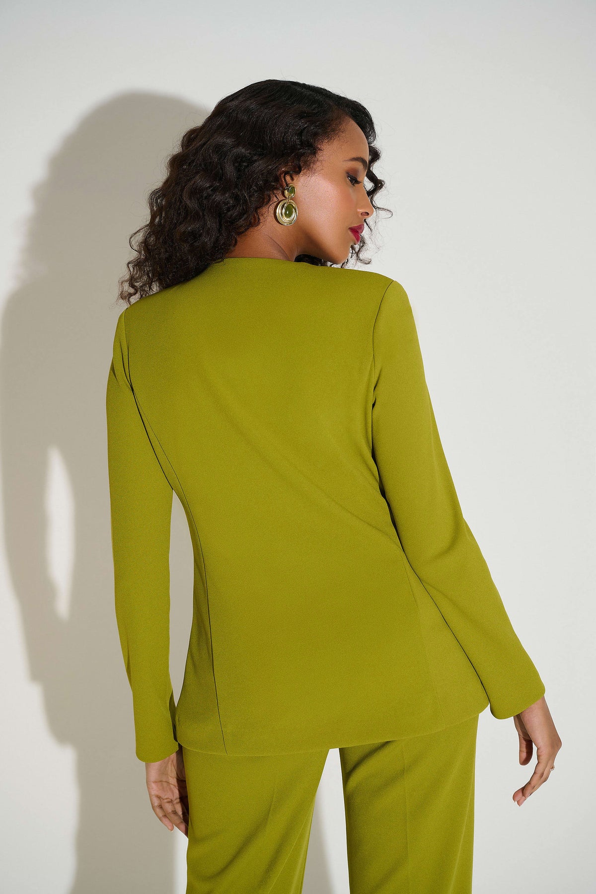 Joseph Ribkoff Fern Scuba Crepe Collarless Blazer