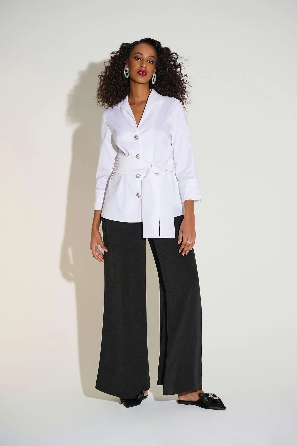 Joseph Ribkoff Signature | Stretch Taffeta Fitted Blouse