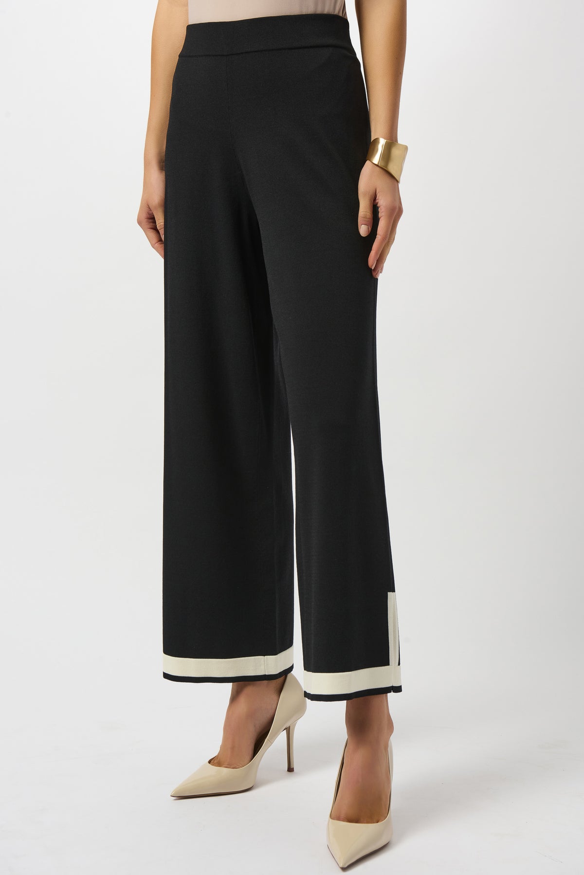 Joseph Ribkoff Sweater Knit Colour Block Culotte Pants