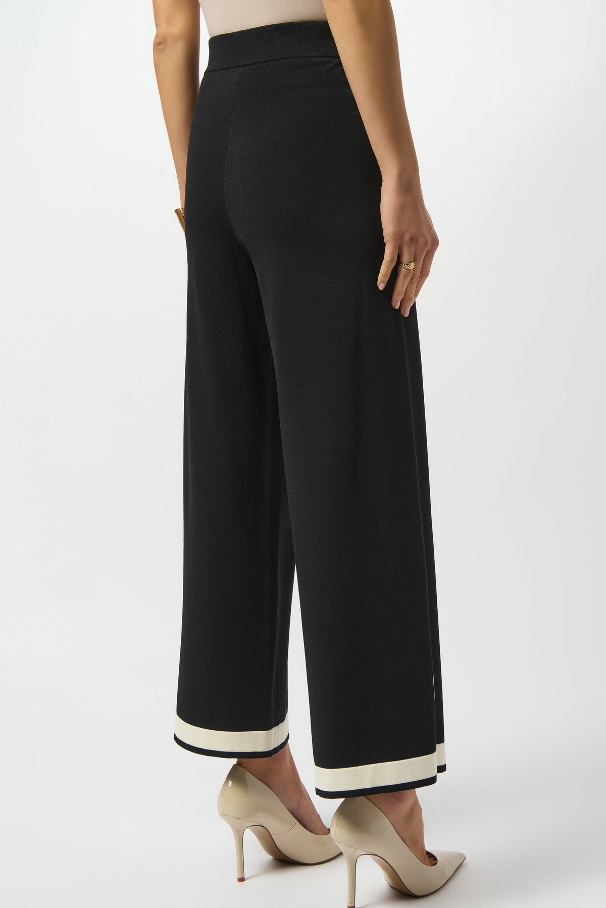 Joseph Ribkoff Sweater Knit Colour Block Culotte Pants