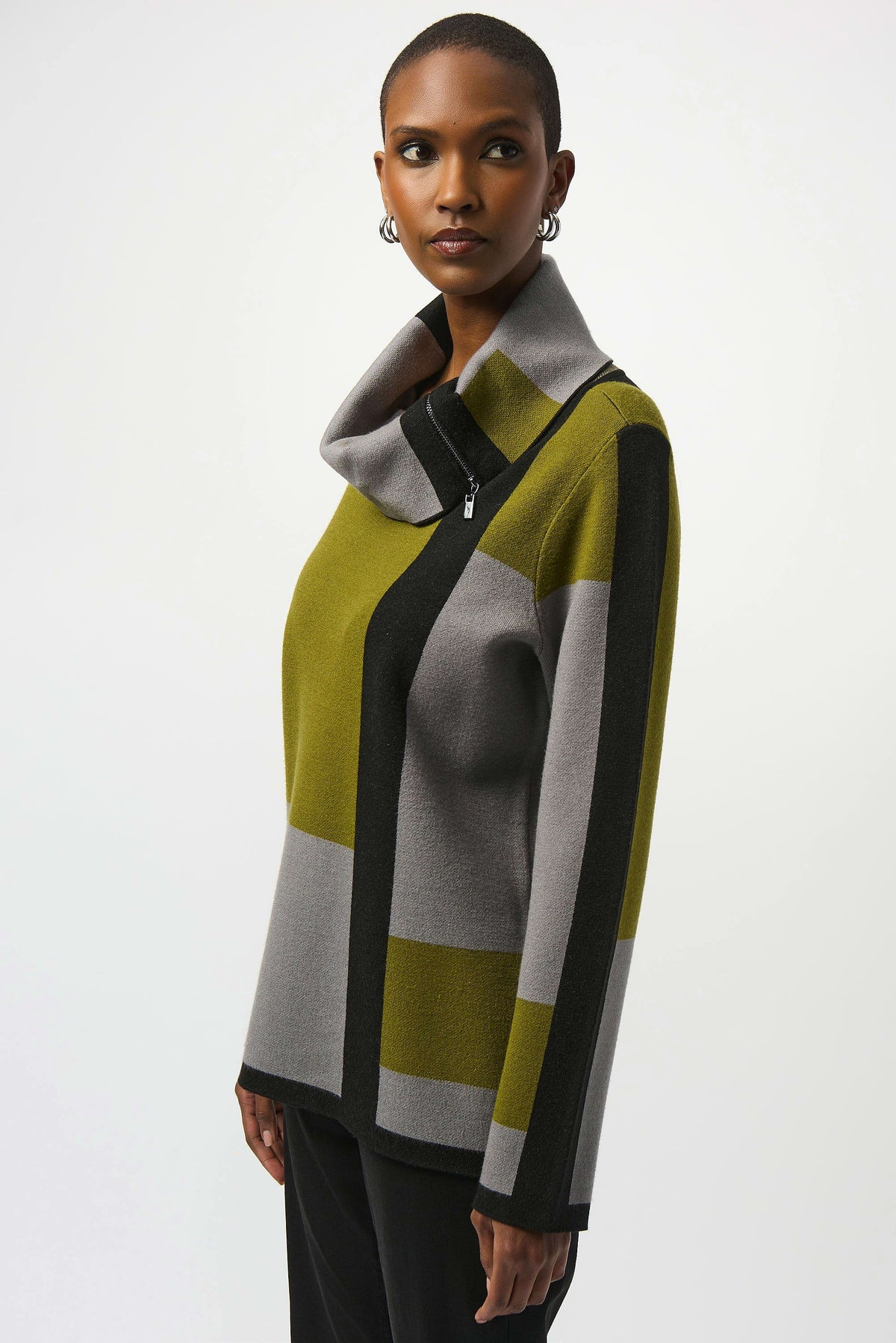 Joseph Ribkoff Jacquard Sweater Colour Block Pullover