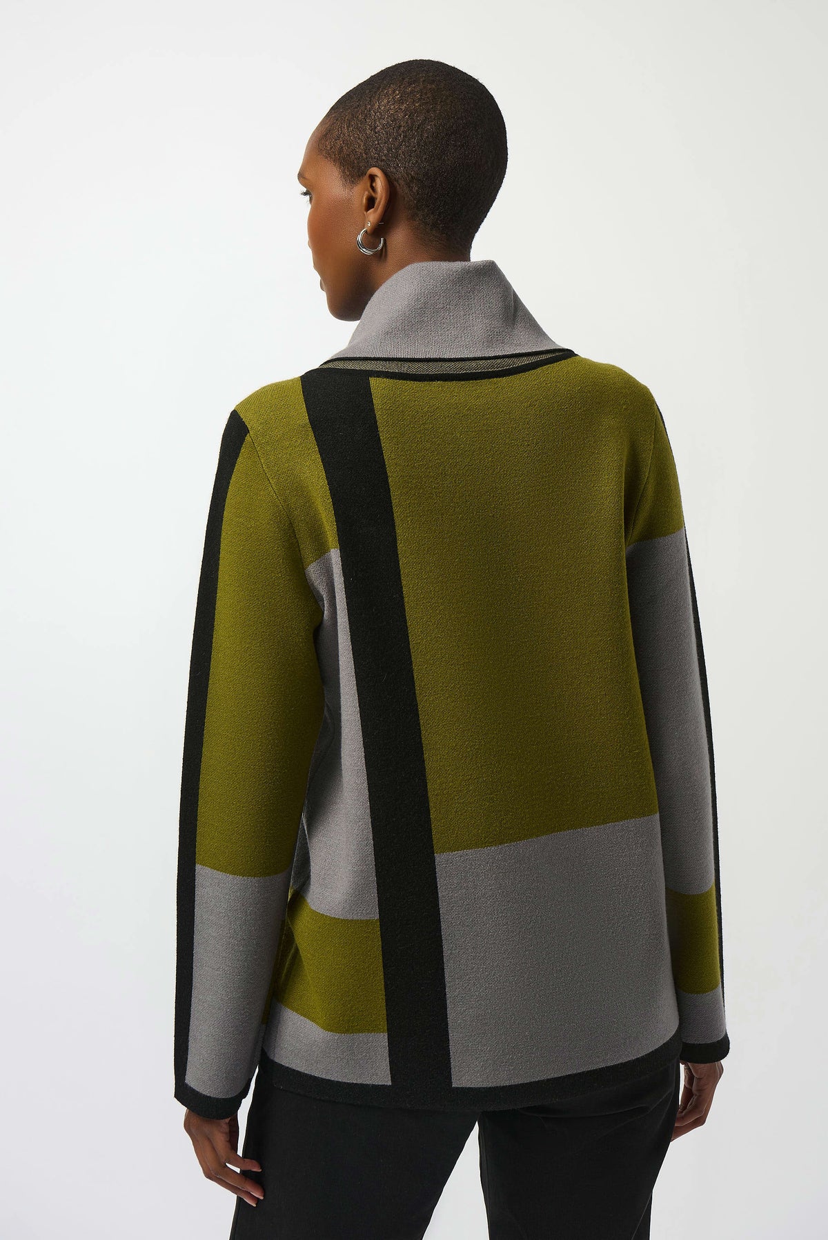 Joseph Ribkoff Jacquard Sweater Colour Block Pullover
