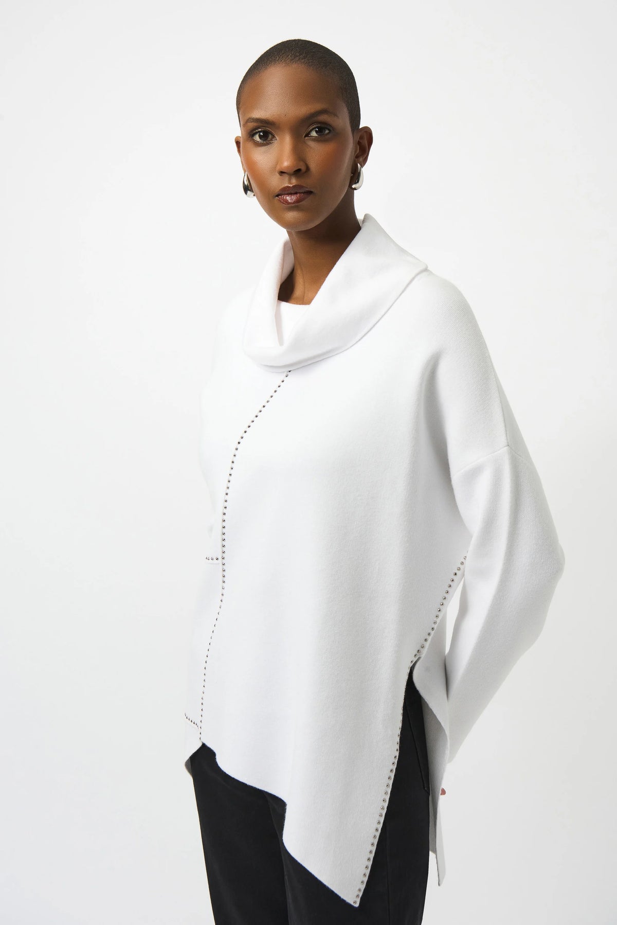 Joseph Ribkoff Vanilla Sweater Knit Asymmetrical Pullover