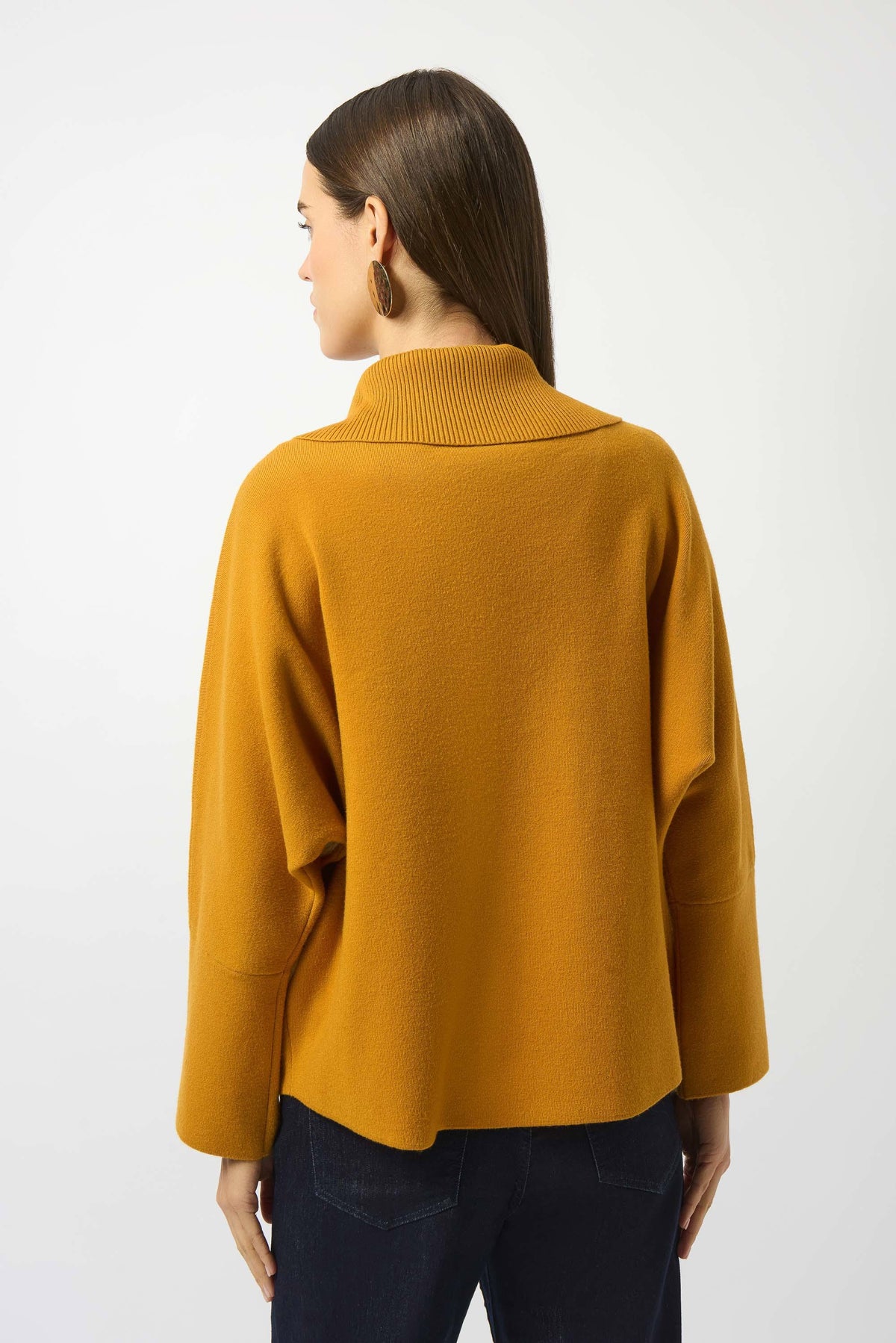 Joseph Ribkoff Sweater Knit Boxy Pullover With Zipped Collar