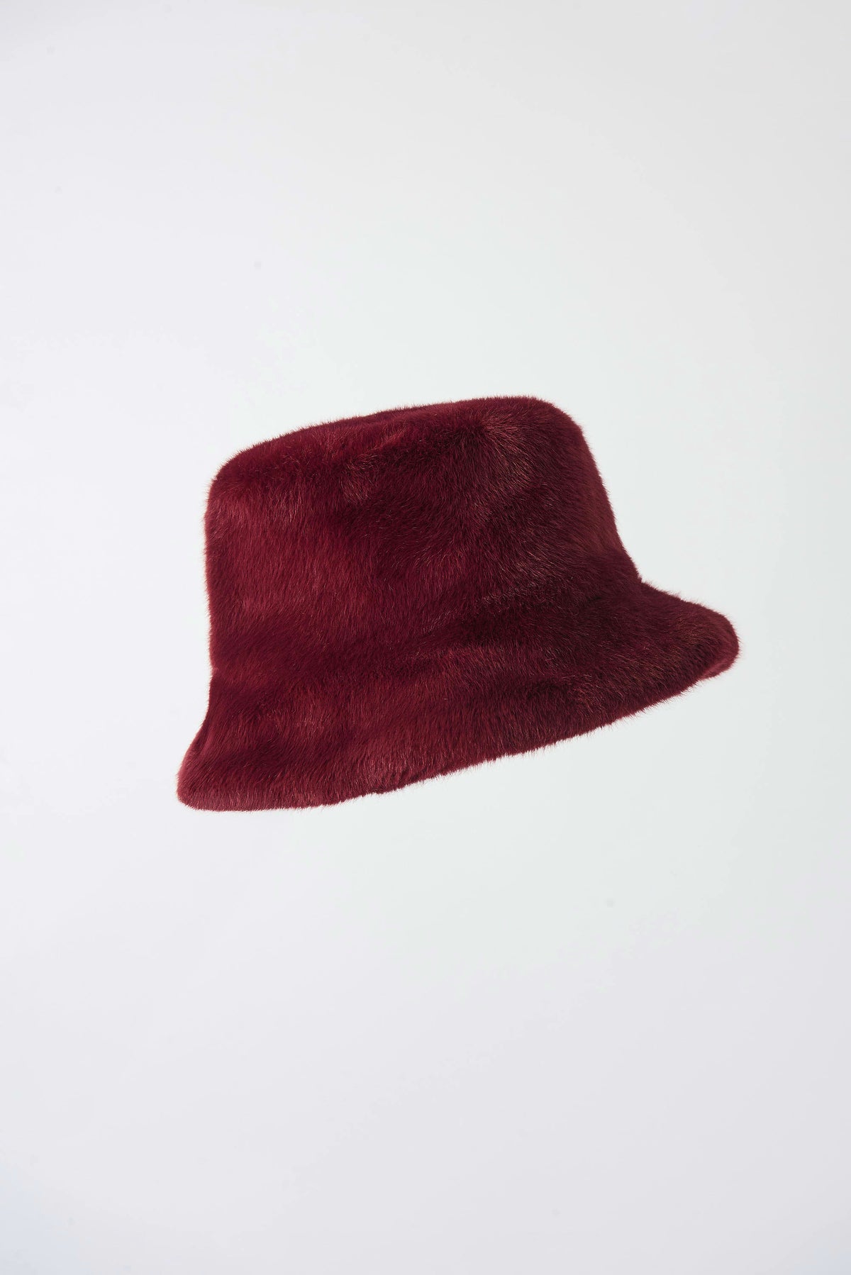Joseph Ribkoff Merlot Faux Fur Bucket Hat