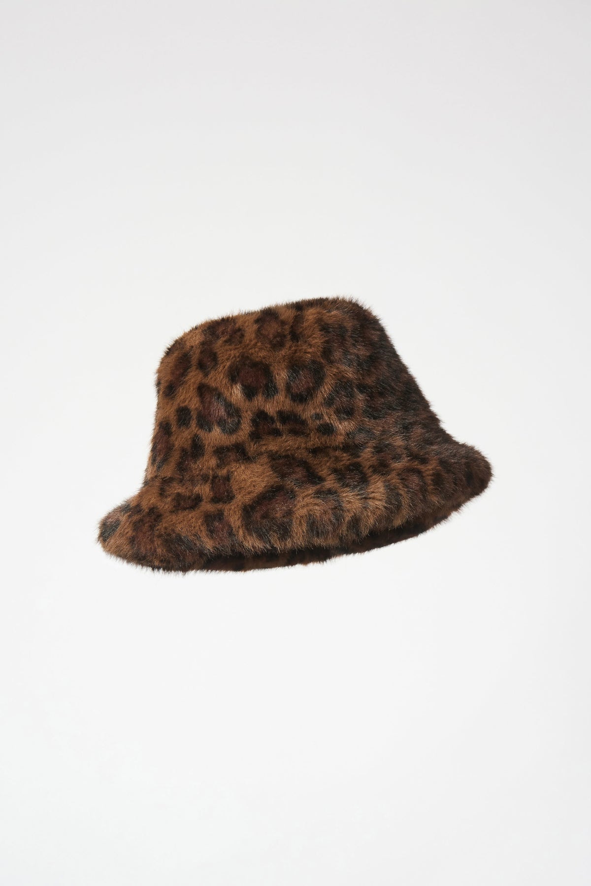 Joseph Ribkoff Faux Fur Leopard Print Bucket Hat