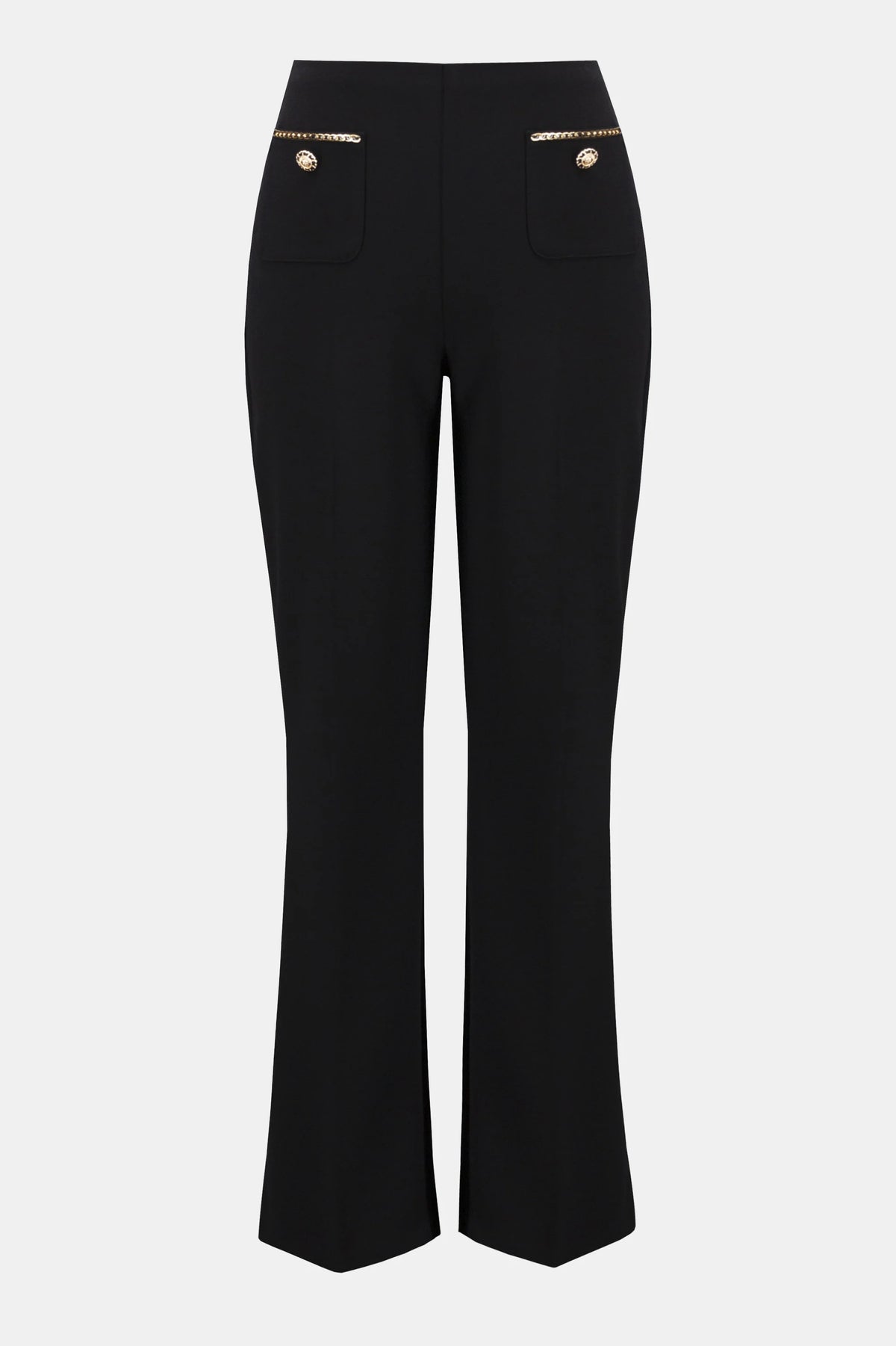 Joseph Ribkoff Black Scuba Crepe Straight Pull-On Pants
