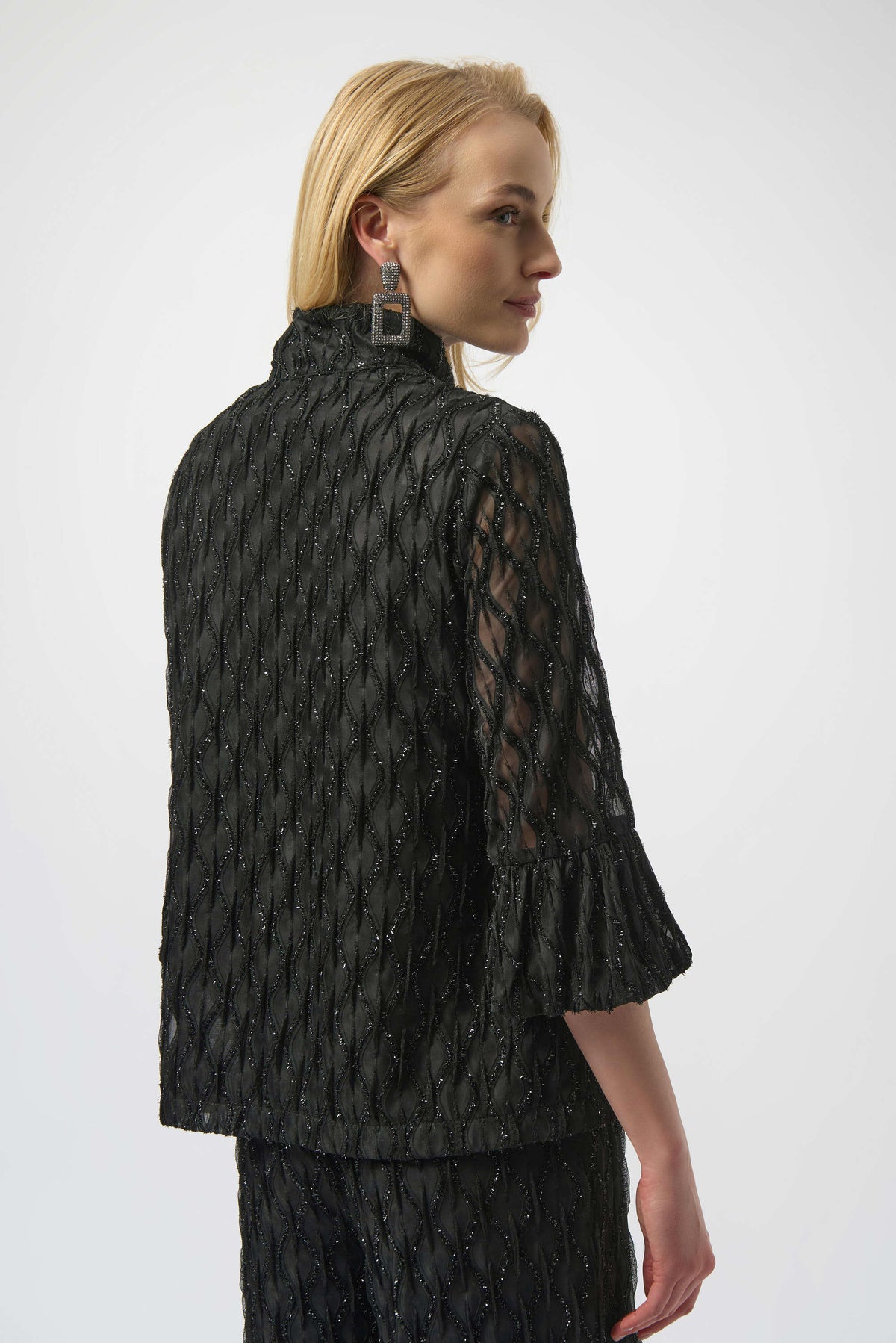 Joseph Ribkoff Lurex Cascade Trapeze Jacket