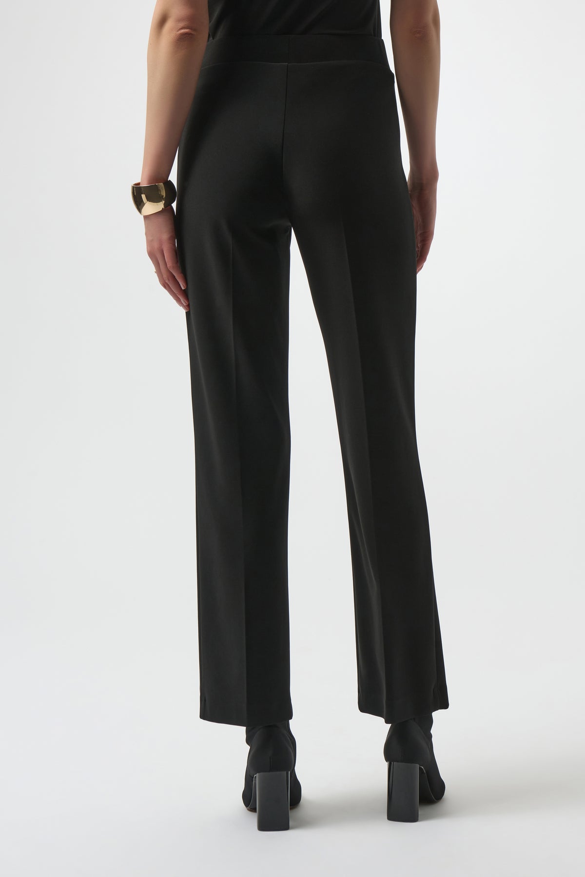 Joseph Ribkoff Black Silky Knit Straight Leg Pull-On Pants