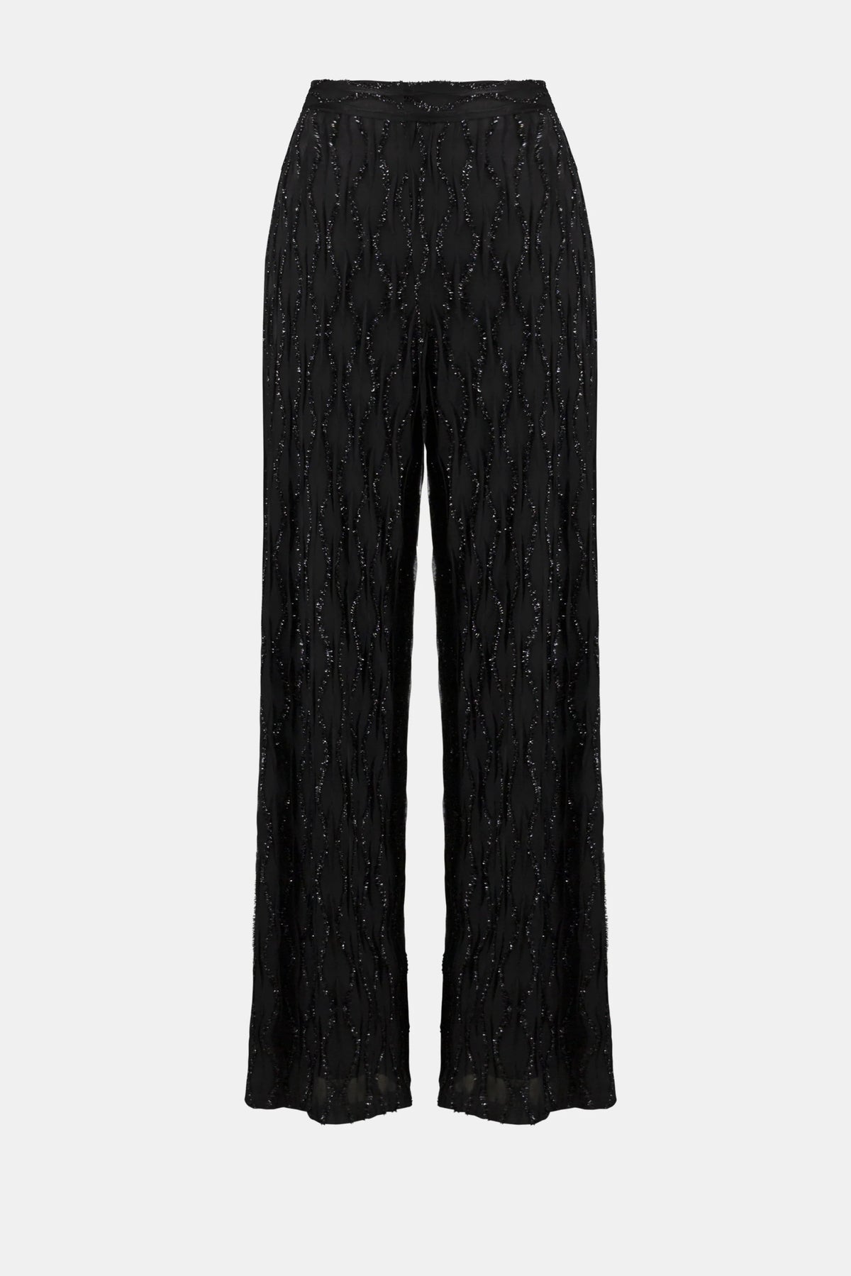 Joseph Ribkoff Lurex Cascade Wide-Leg Pull-On Pants