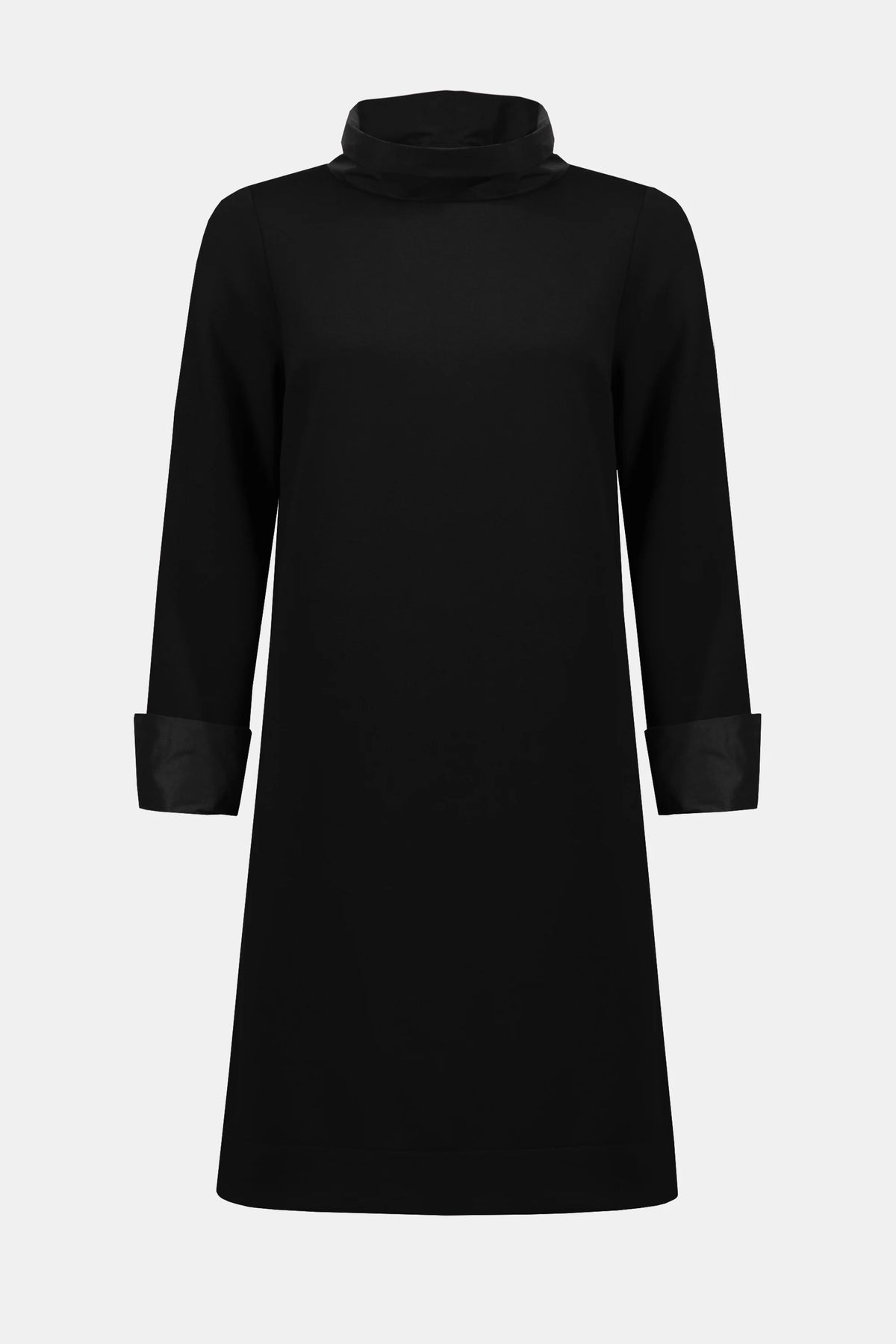 Joseph Ribkoff Black Scuba Jersey &amp; Memory Trapeze Dress