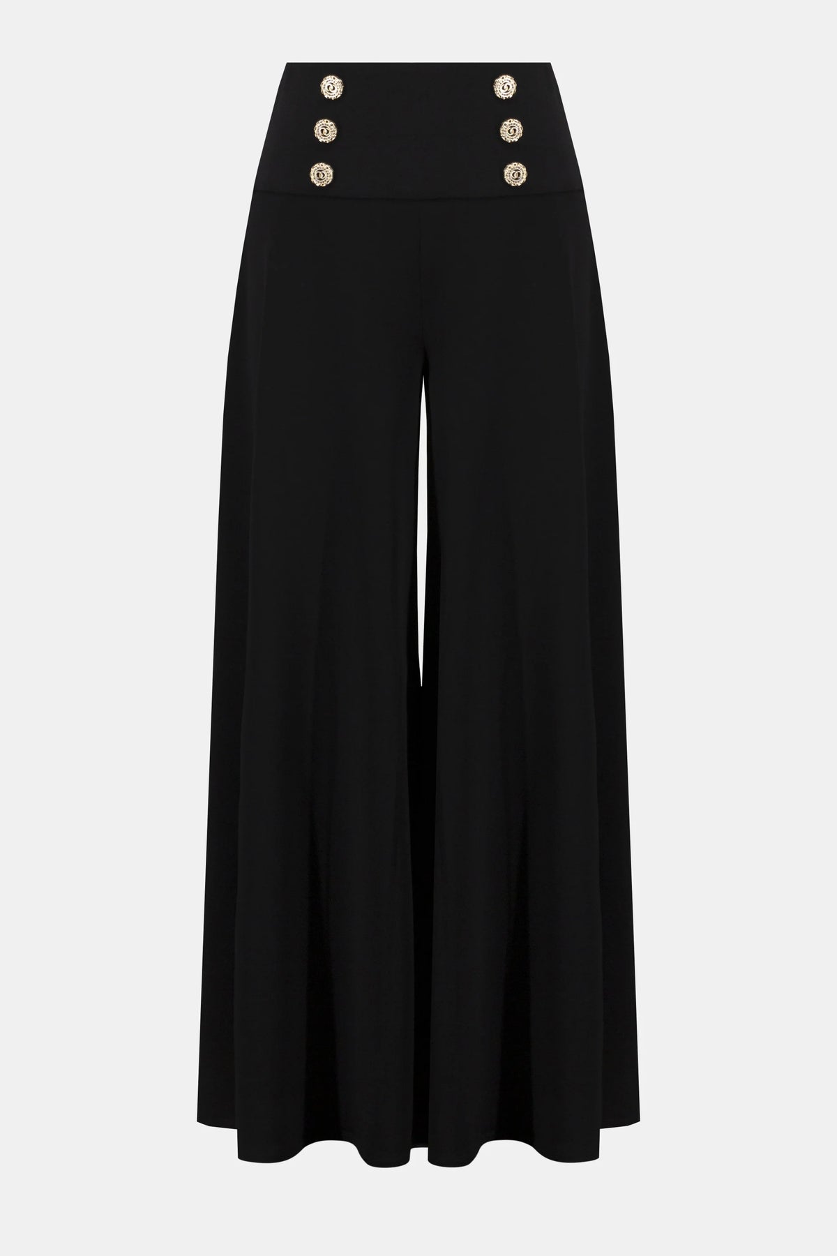 Joseph Ribkoff Black Moss Crepe Knit Flared Pants