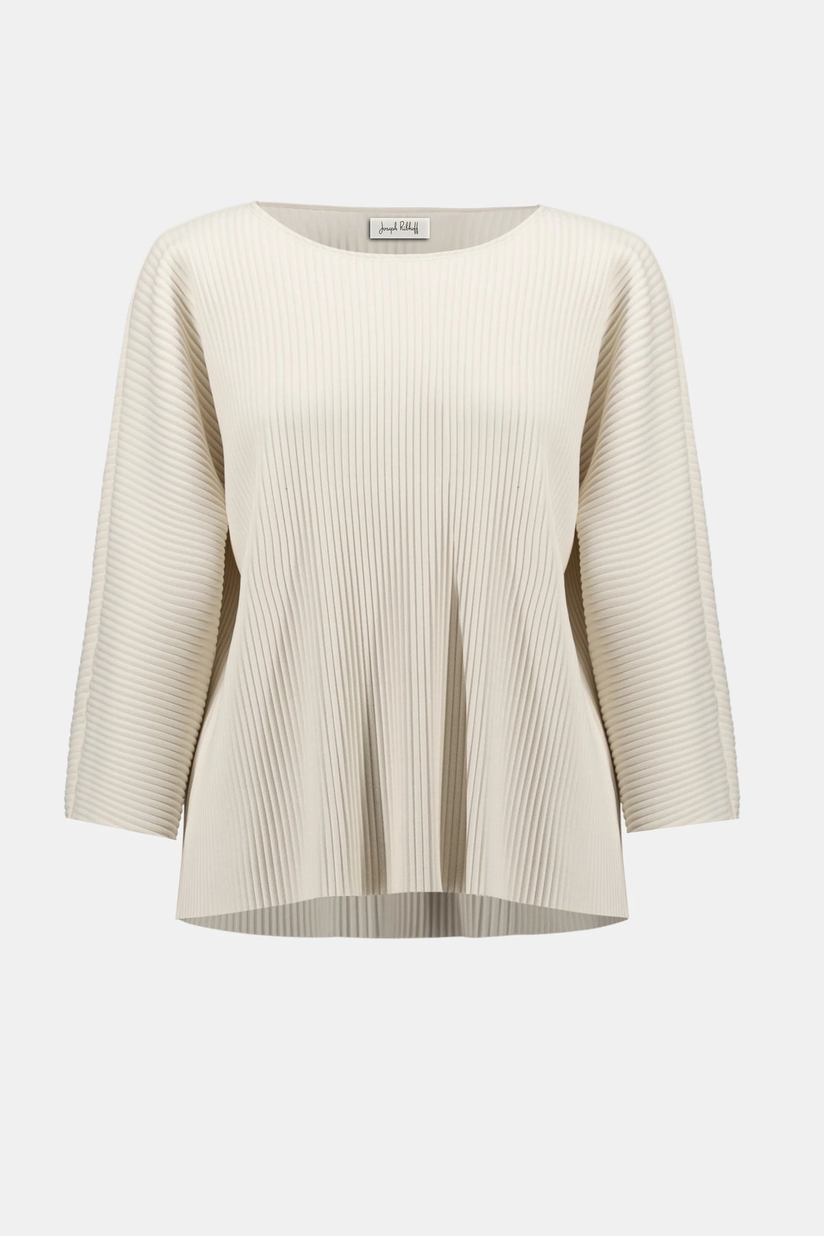 Joseph Ribkoff Birch Pleated Scuba Crepe Boxy Top