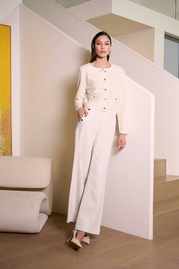 Joseph Ribkoff Birch Classic Wide Leg Pull-On Jeans,