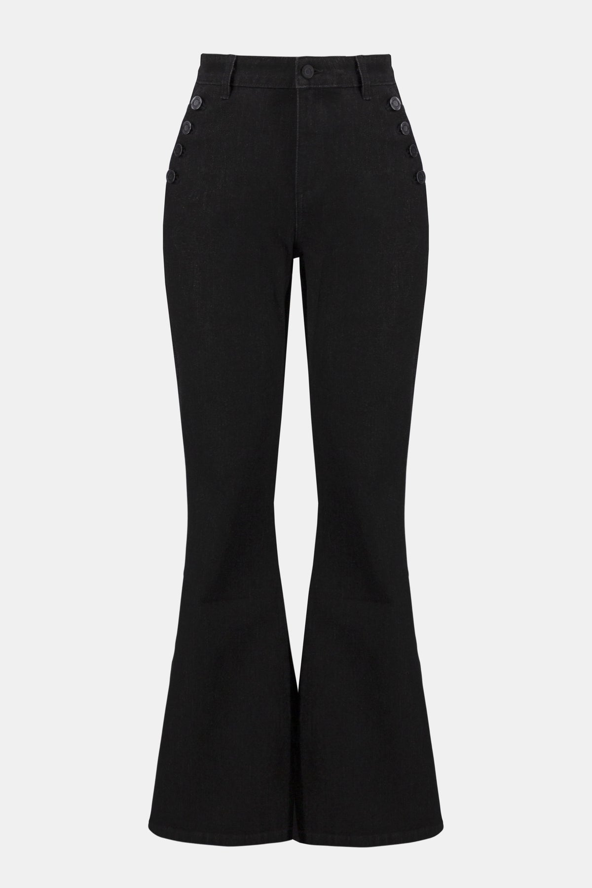 Joseph Ribkoff Black Classic High Rise Flared Jeans with Lurex