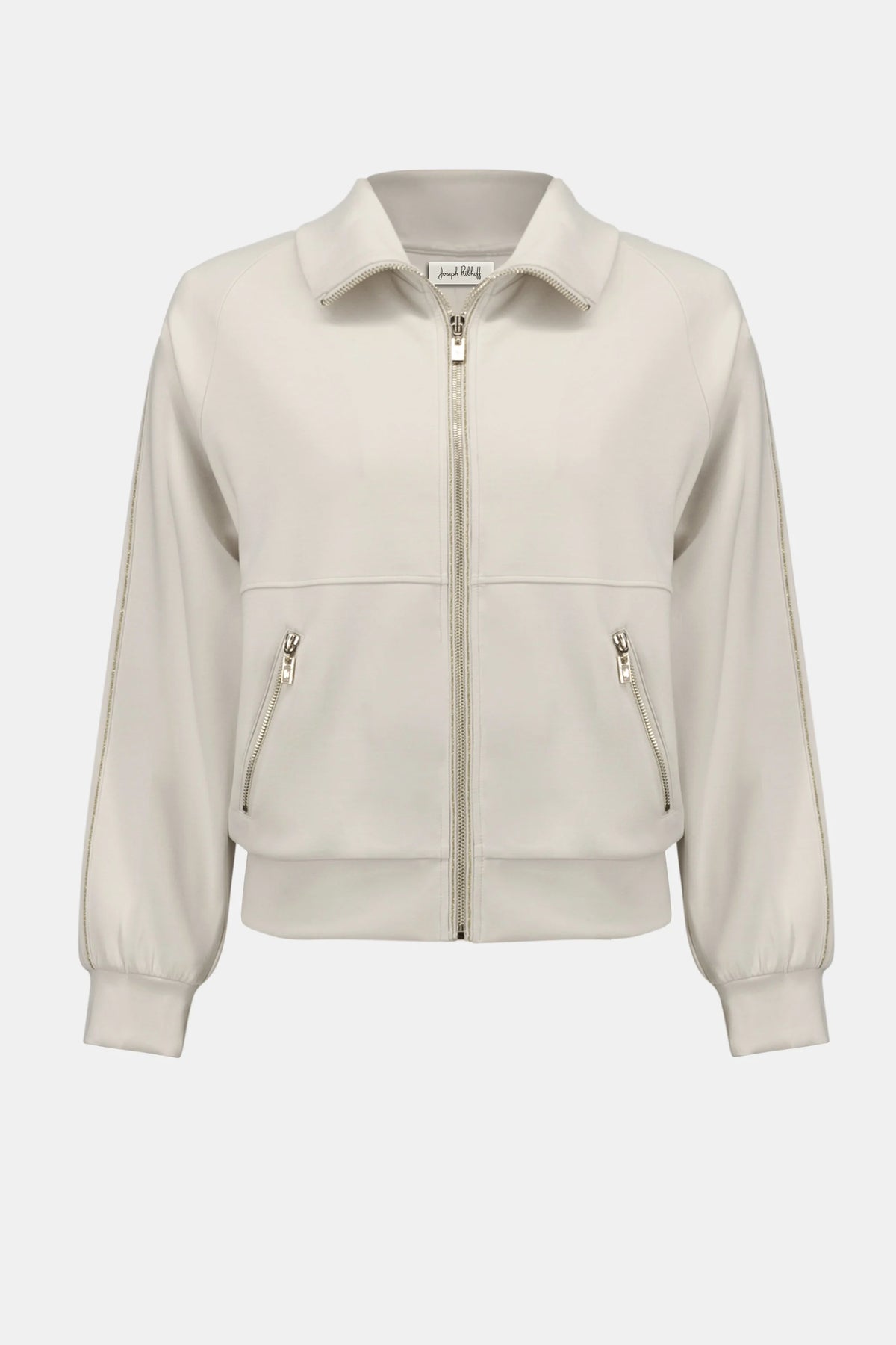 Joseph Ribkoff Birch Scuba Jersey Funnel Neck Jacket