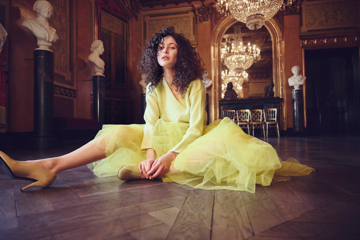 BITTE KAI RAND Lime Green Full Tulle Skirt