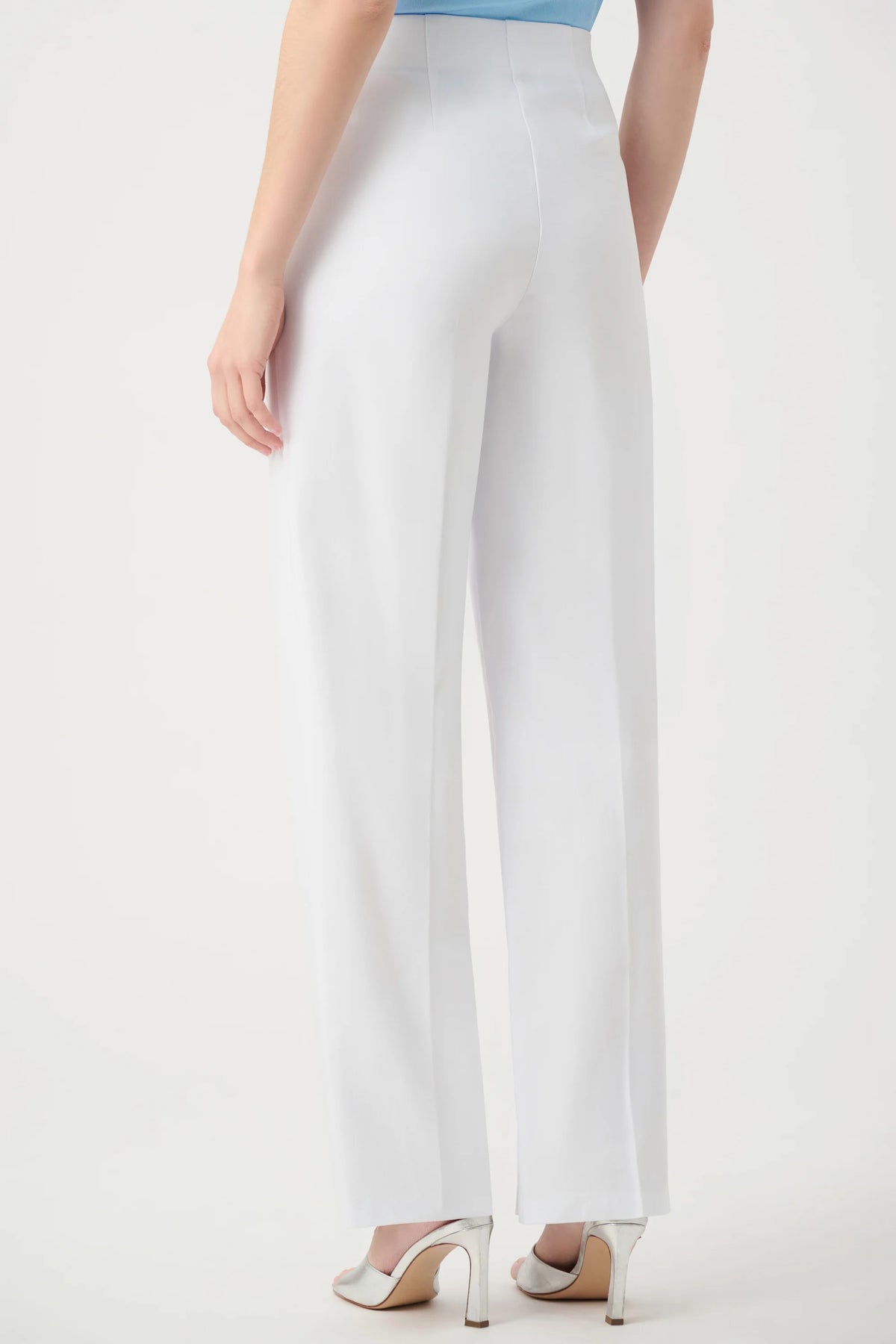 Joseph Ribkoff White Millennium Wide Leg Pull-On Pants