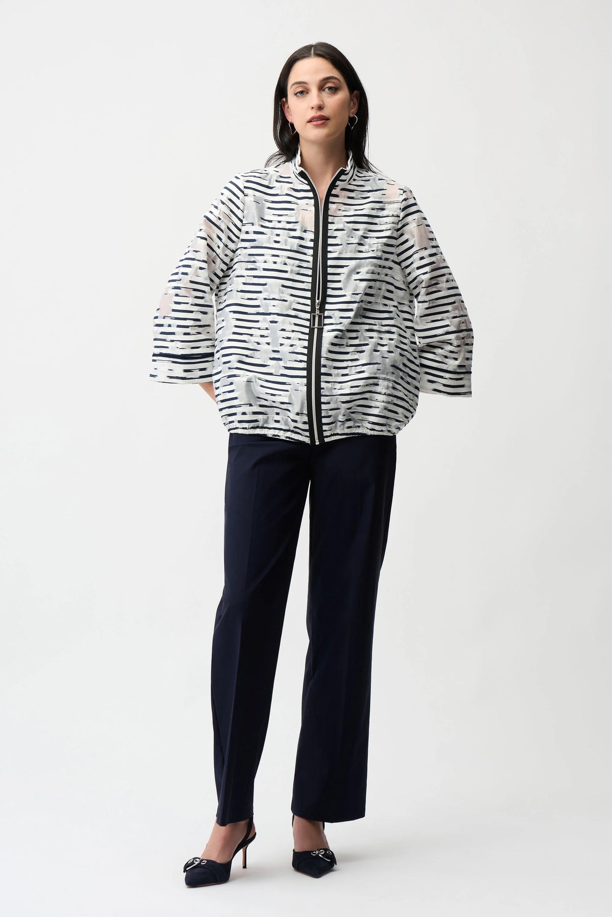 Joseph Ribkoff Midnight Blue Millennium Wide Leg Pull-On Pants