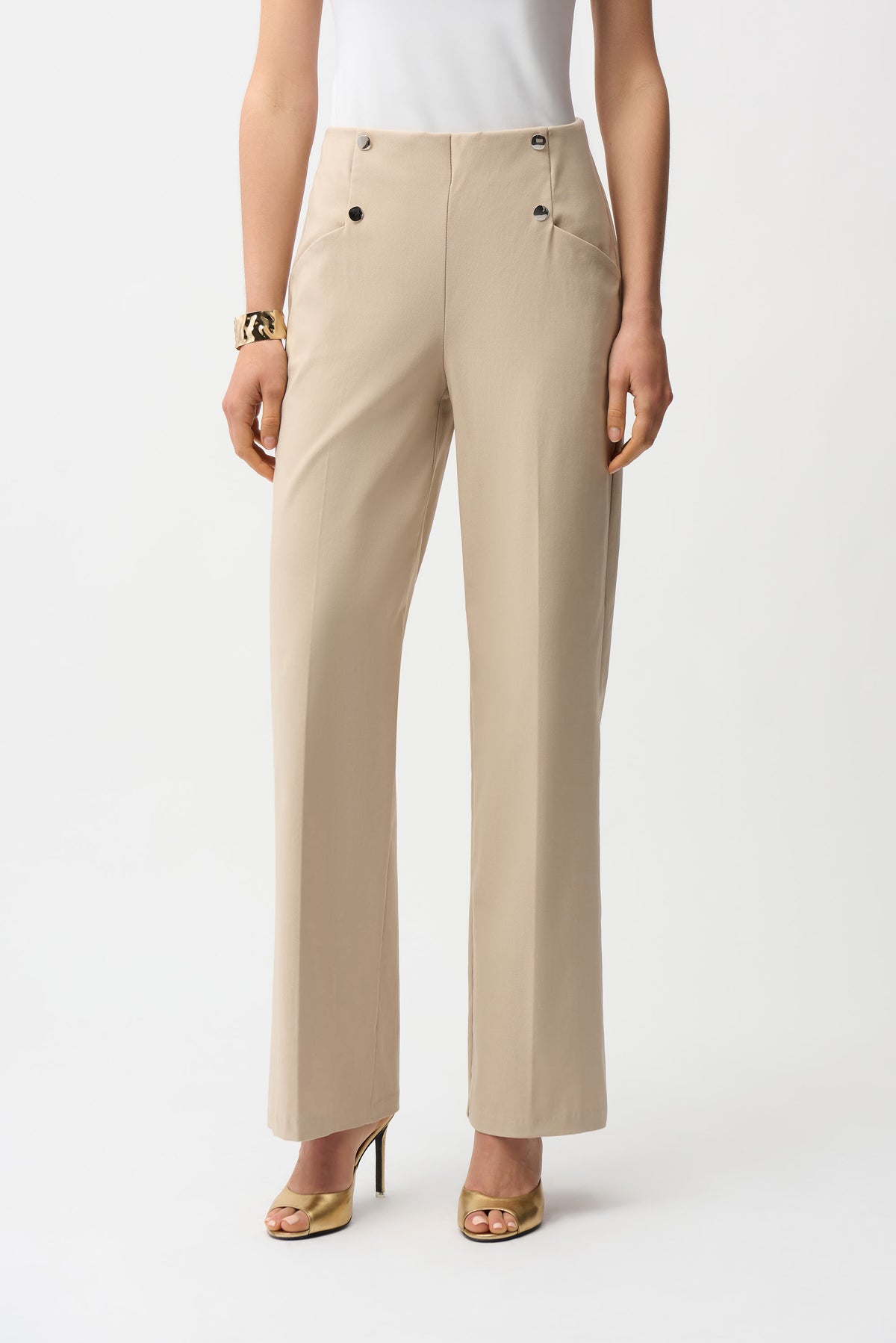 Joseph Ribkoff Parchment Millennium Wide Leg Pull-On Pants
