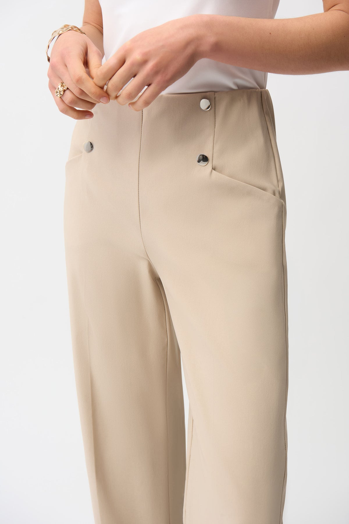 Joseph Ribkoff Parchment Millennium Wide Leg Pull-On Pants