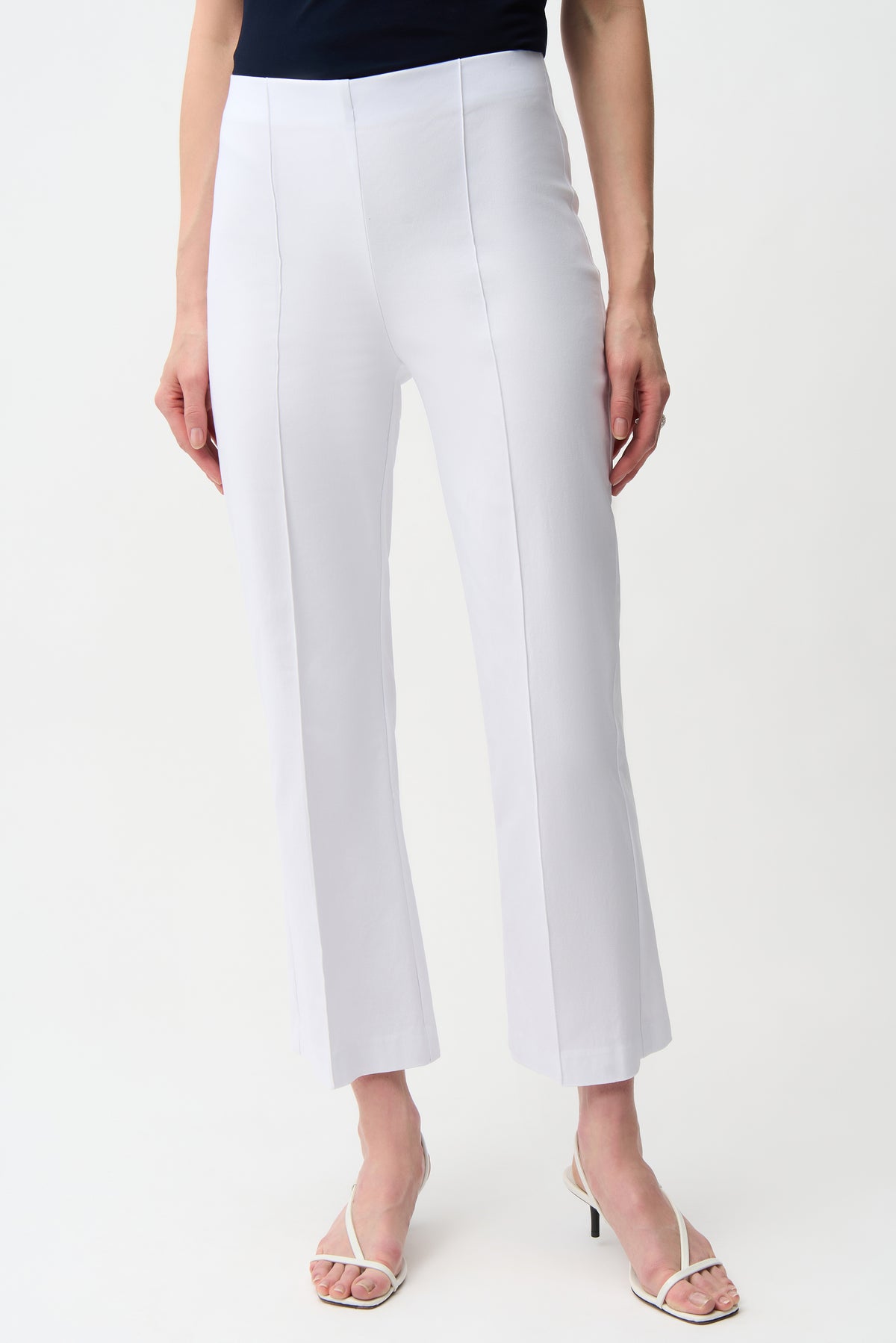 Joseph Ribkoff White Millennium Flare Pull-On Pants