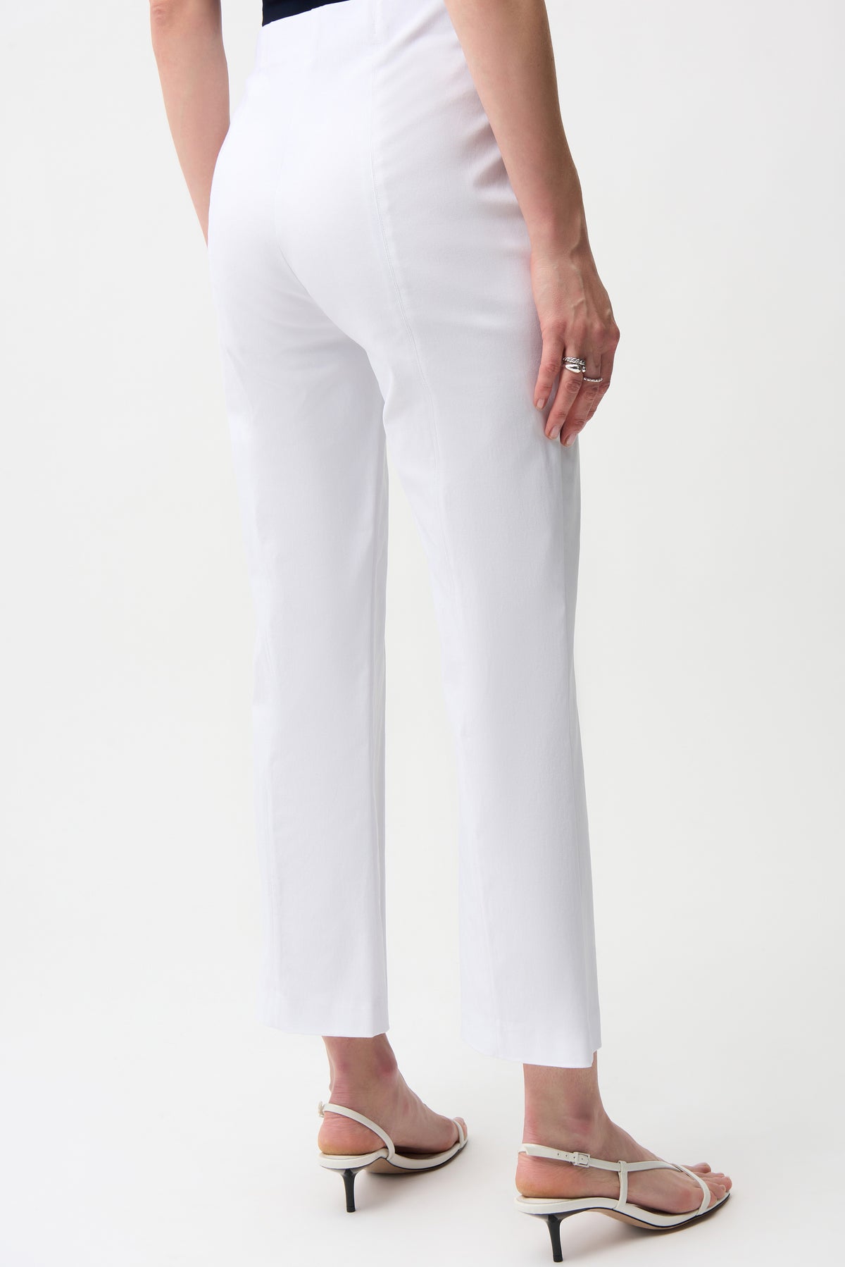 Joseph Ribkoff White Millennium Flare Pull-On Pants