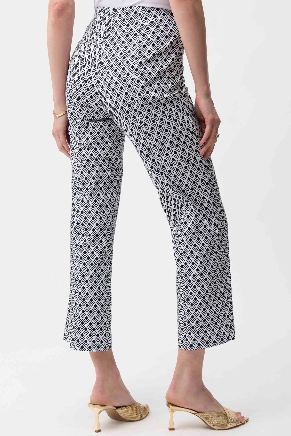Joseph Ribkoff Millennium Geometric Print Flare Pull-On Pants