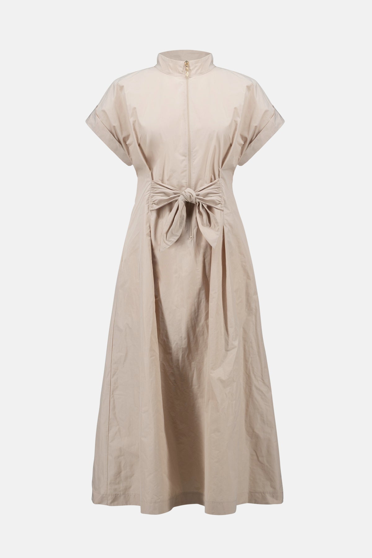 Joseph Ribkoff Parchment Memory Fit And Flare Dress With Tie Waist