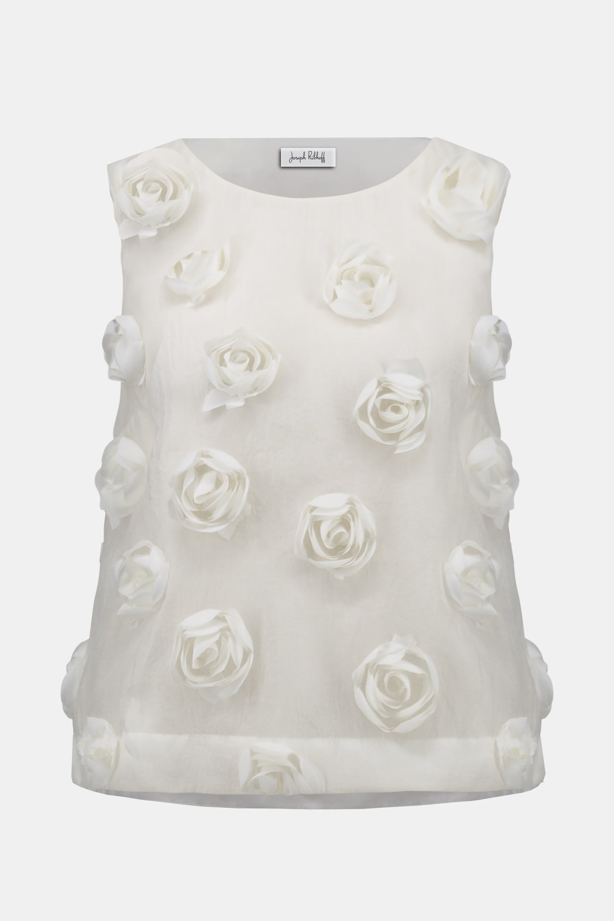 Joseph Ribkoff Novelty Novelty Sleeveless Top With 3D Floral Embroidery