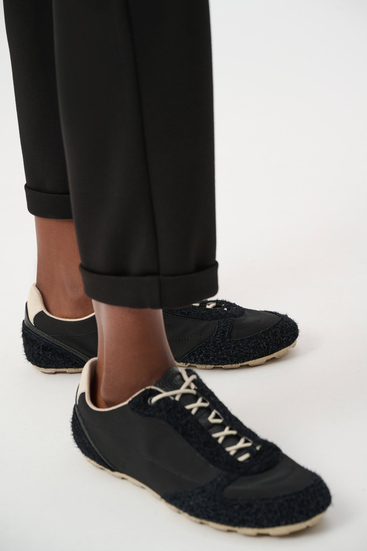 Joseph Ribkoff Black Scuba Jersey Pull-On Jogger Pants With Drawstring Waist