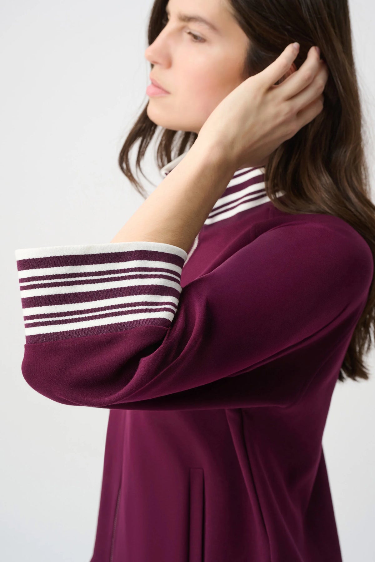 Joseph Ribkoff Elderberry Funnel Neck Jacket