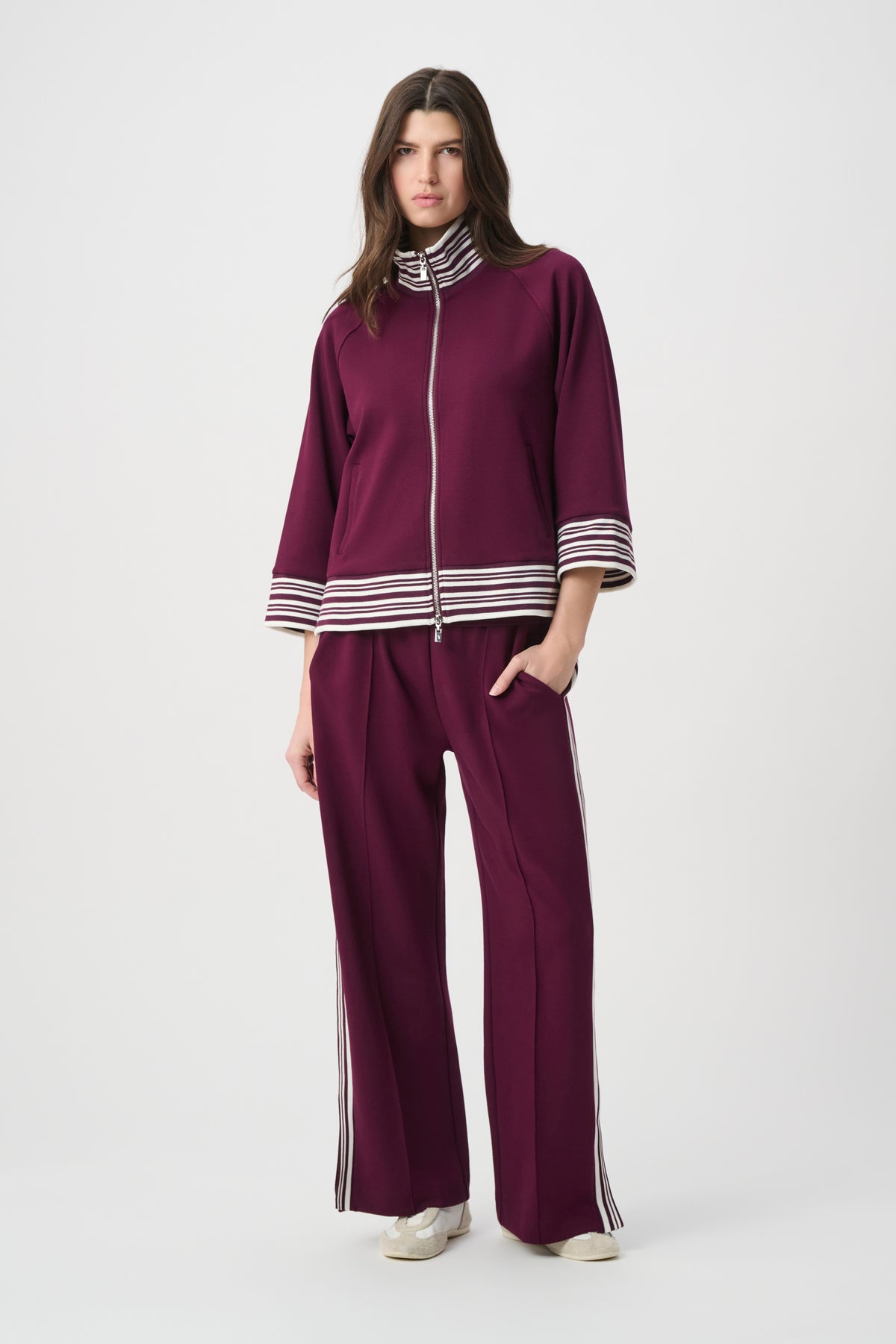 Joseph Ribkoff Elderberry Funnel Neck Jacket