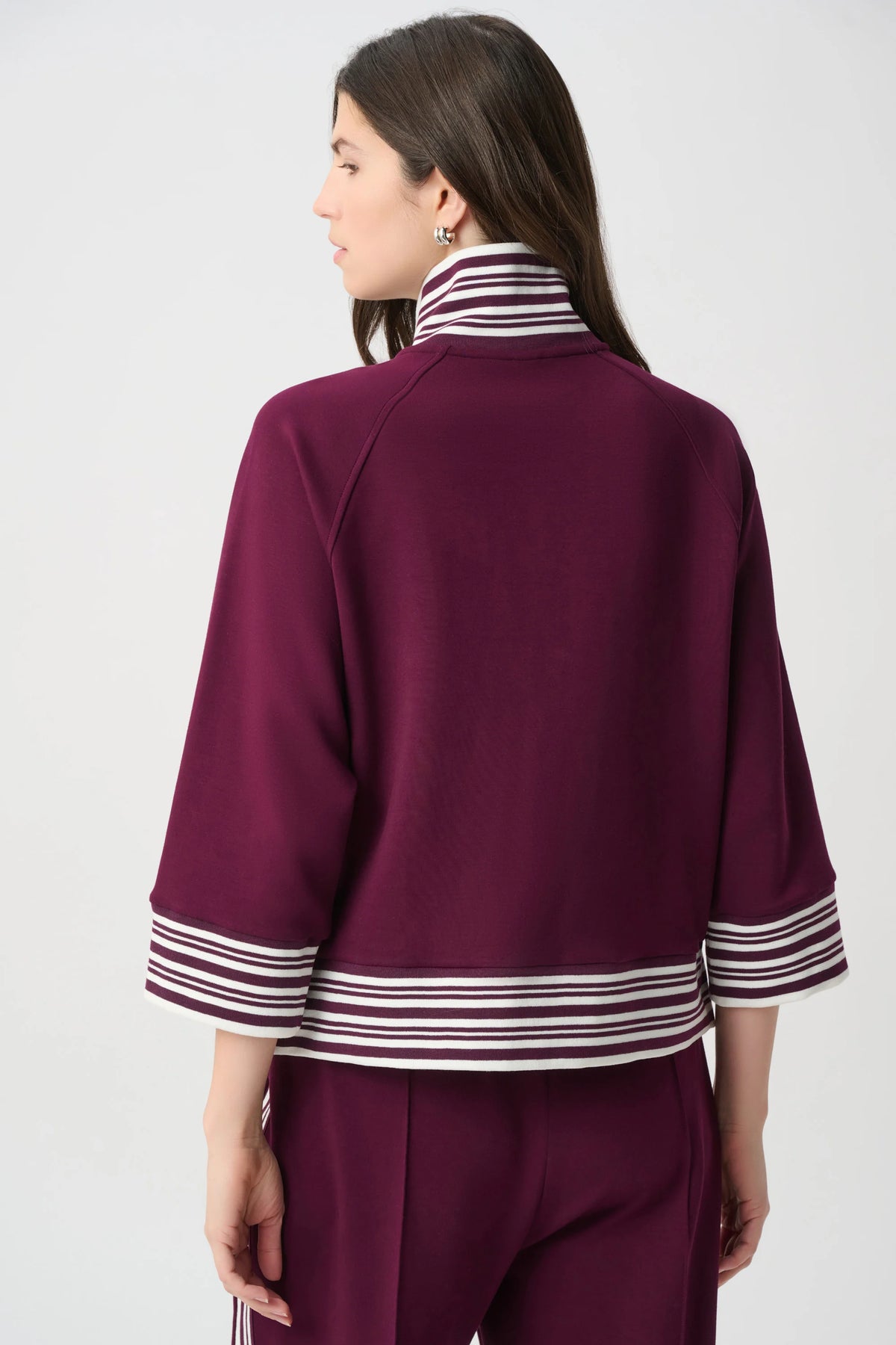 Joseph Ribkoff Elderberry Funnel Neck Jacket