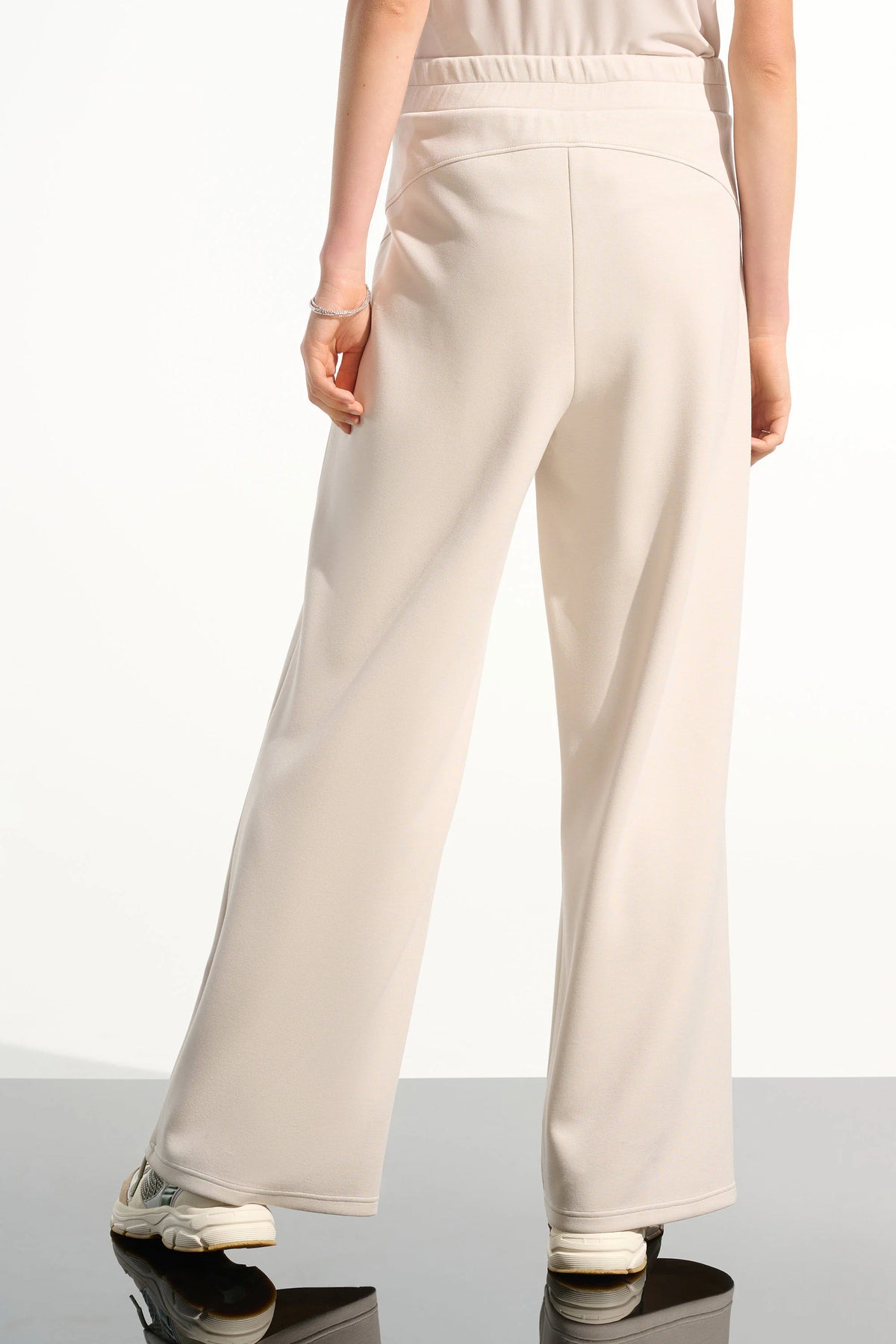Joseph Ribkoff Moonstone Scuba Jersey Wide Leg Pull-On Pants With Drawcord