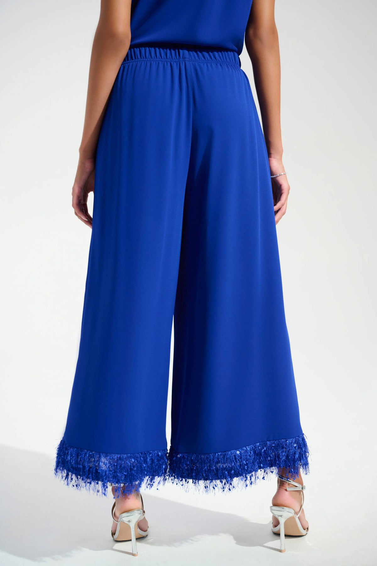 Joseph Ribkoff Royal Sapphire Signature Georgette Wide Leg Culotte With Novelty Hem