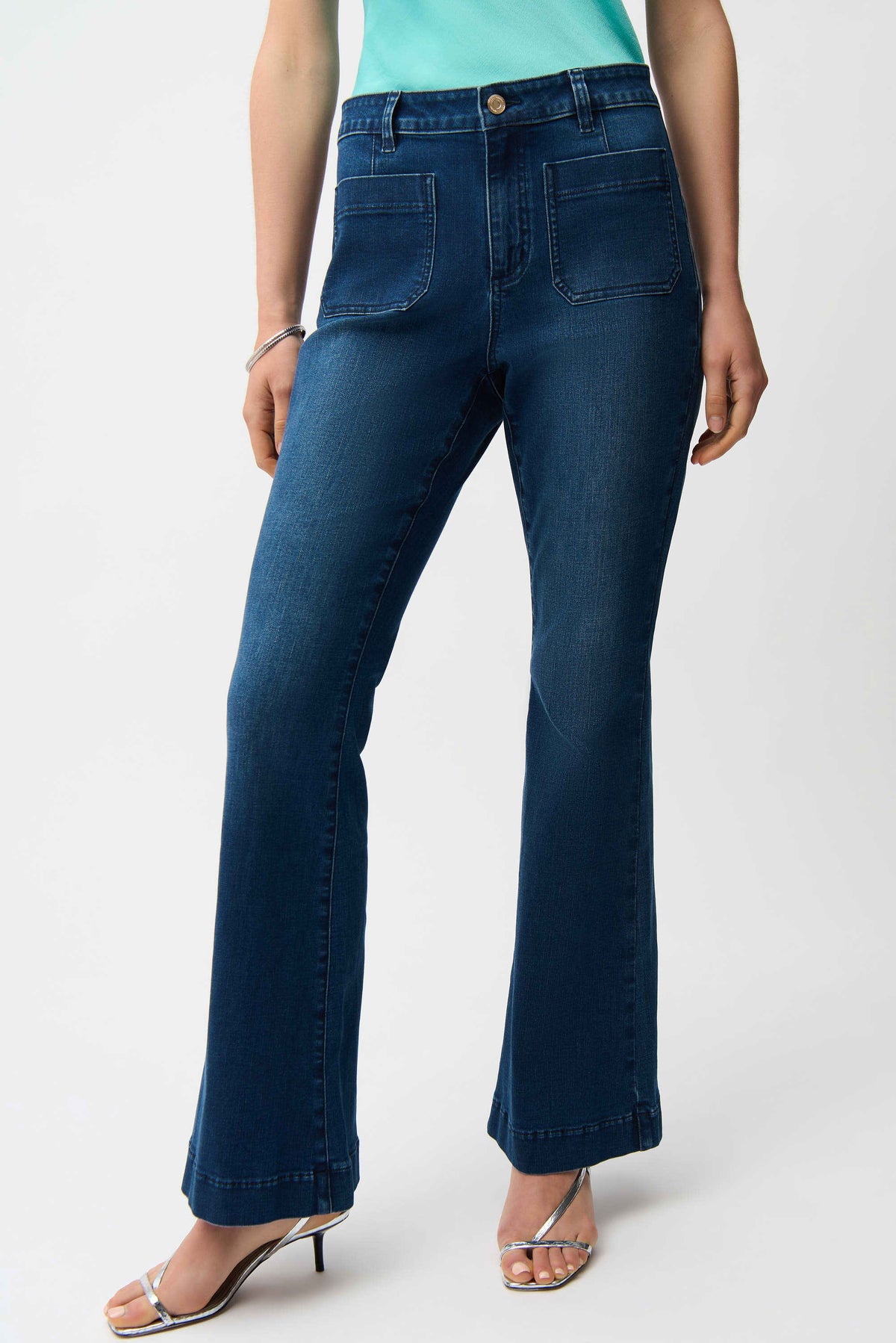 Joseph Ribkoff Flare Jeans With Patch Pockets