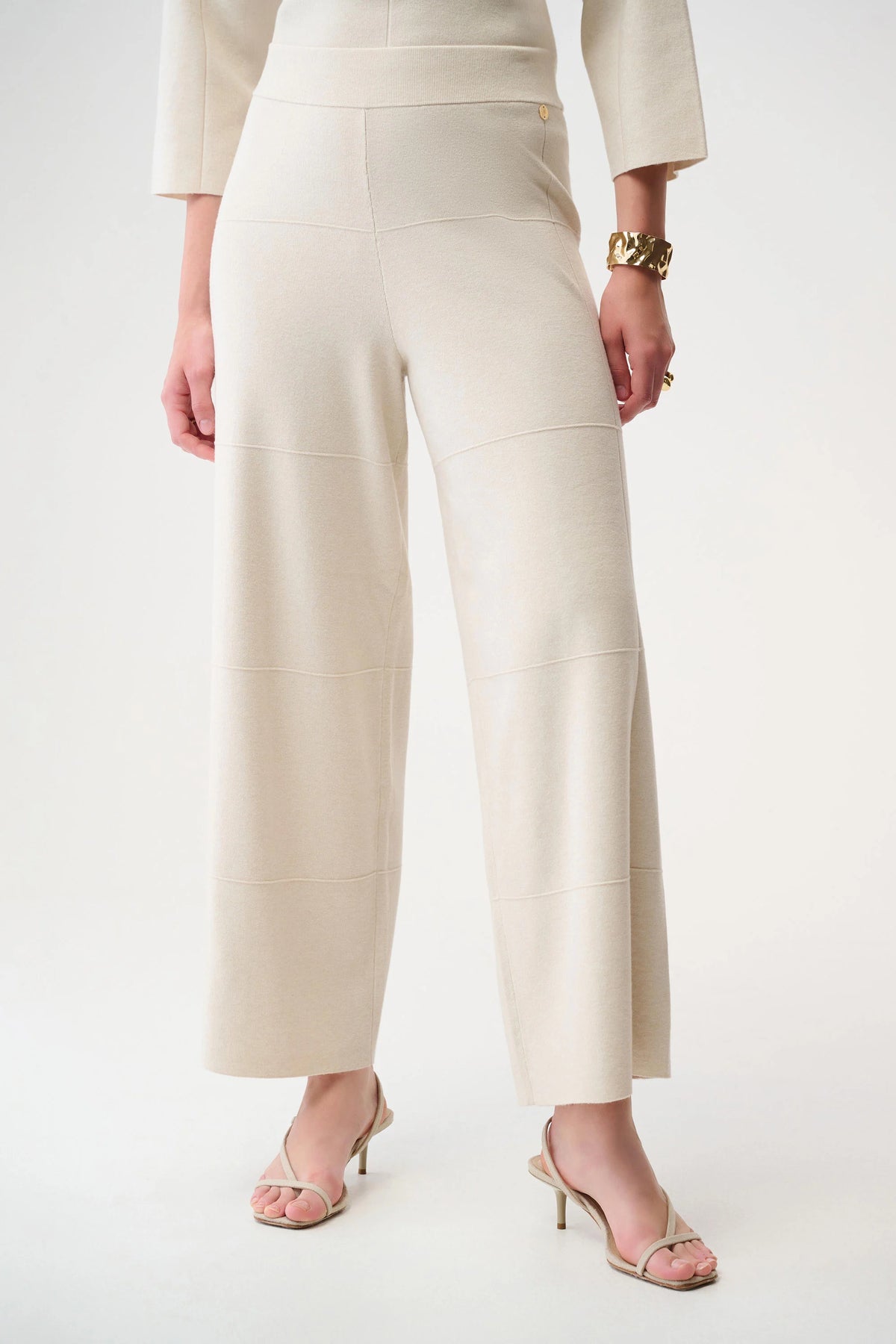 Joseph Ribkoff Birch Melange Brushed Viscose Culotte Pants