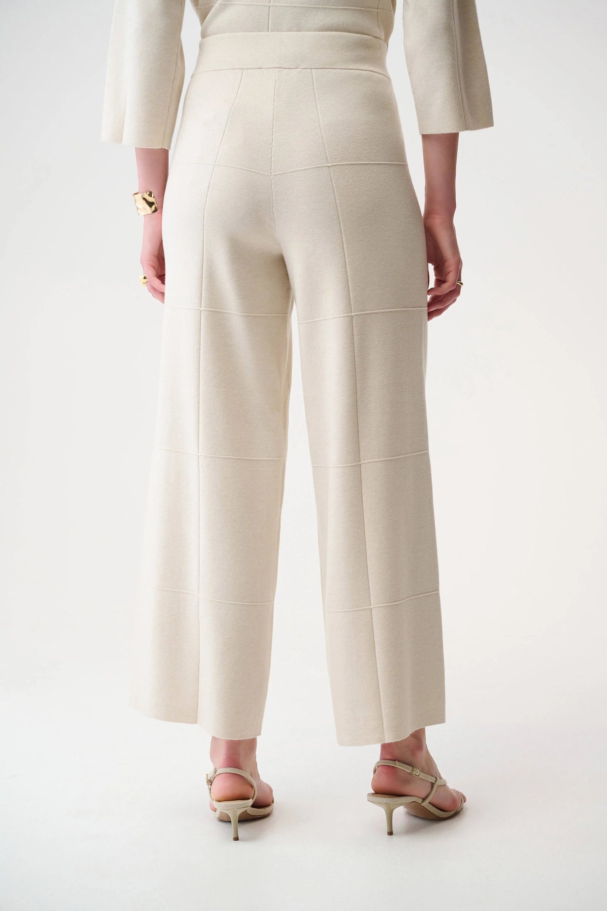 Joseph Ribkoff Birch Melange Brushed Viscose Culotte Pants