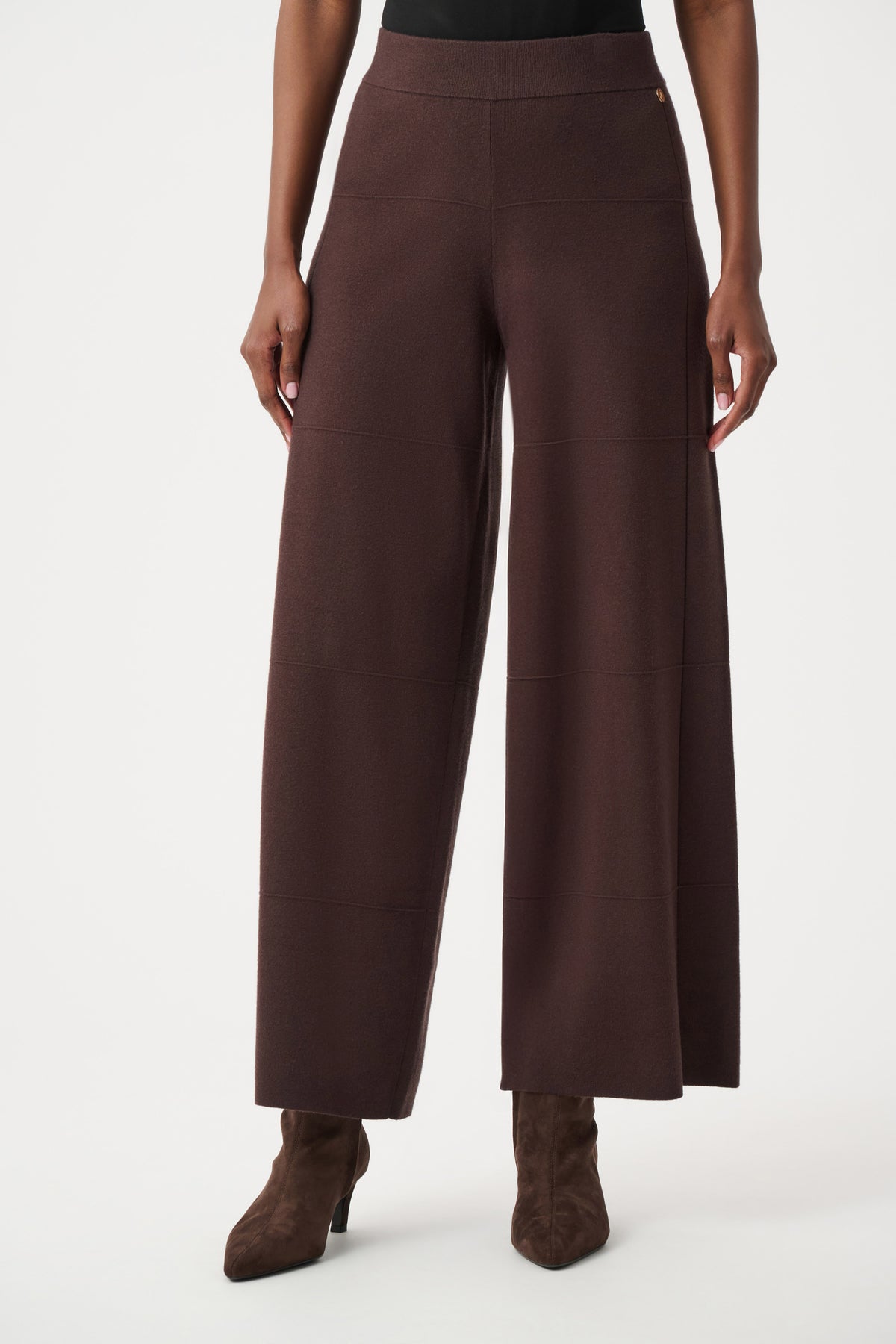 Joseph Ribkoff Mocha Brushed Viscose Culotte Pants