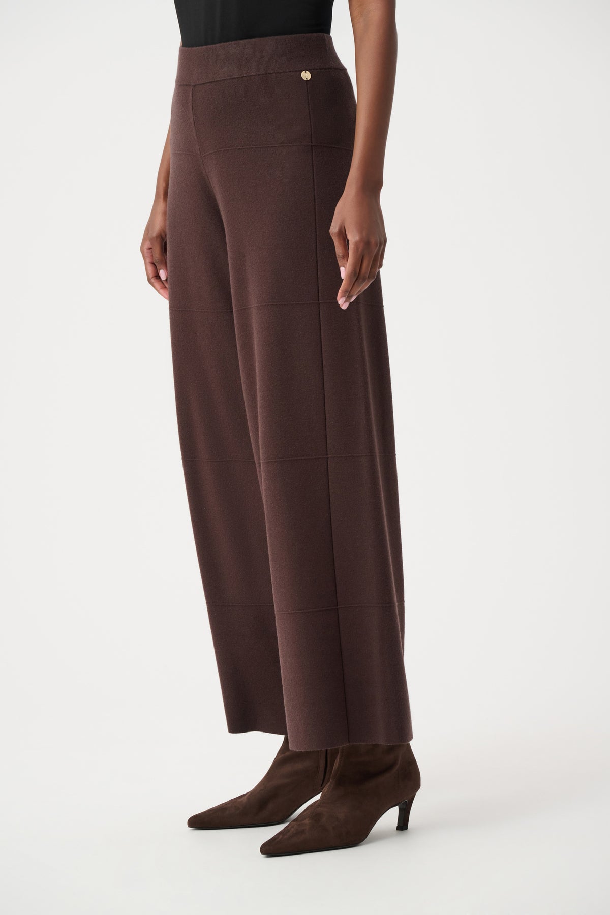 Joseph Ribkoff Mocha Brushed Viscose Culotte Pants