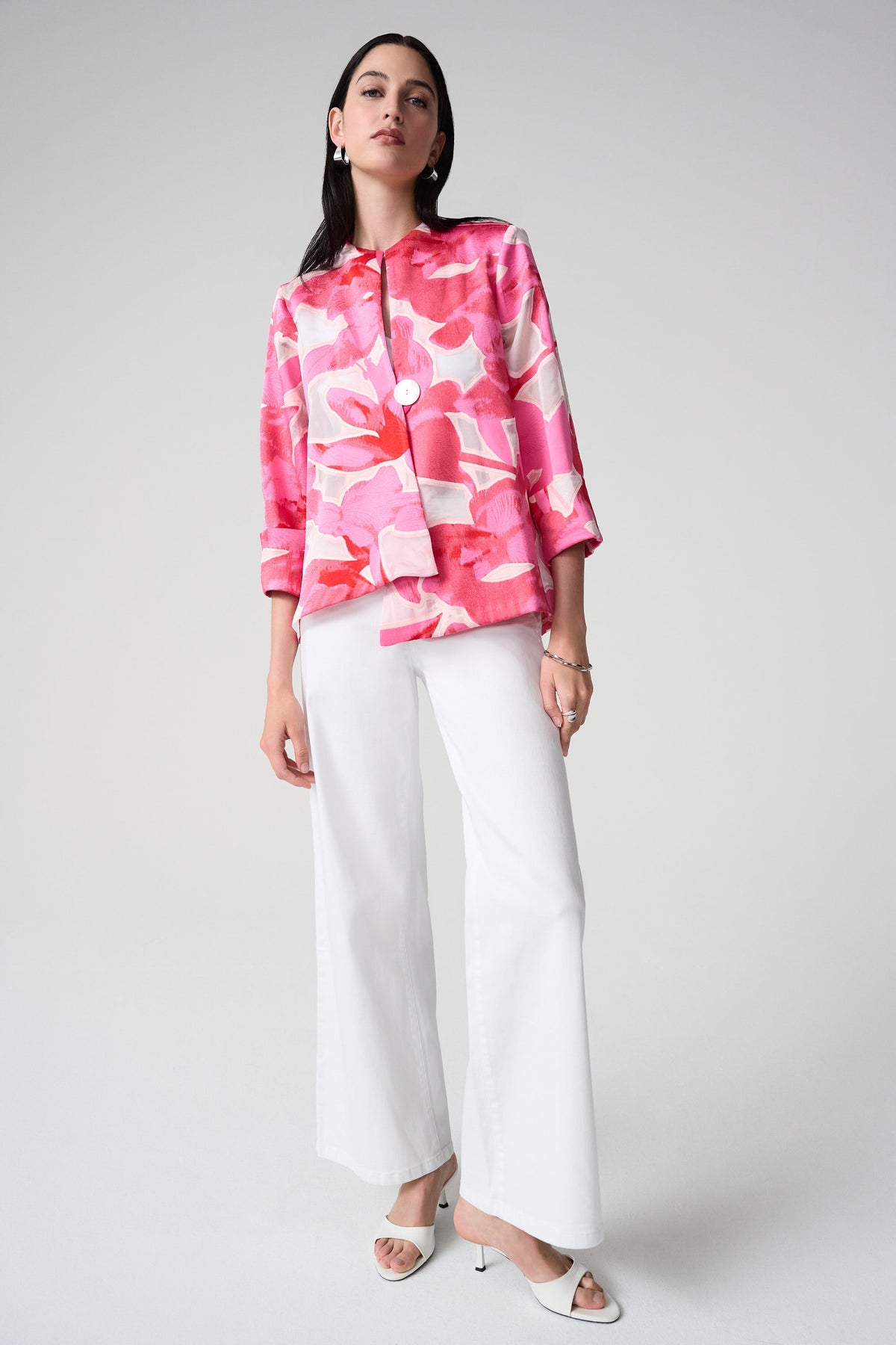 Joseph Ribkoff White Goldie | Classic Wide-Leg Stretch Jeans