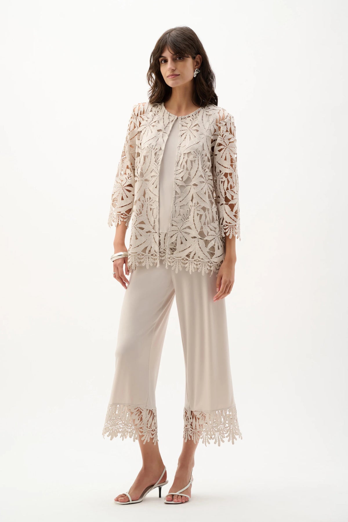 Joseph Ribkoff Moonstone Guipure Lace Straight Cover-Up