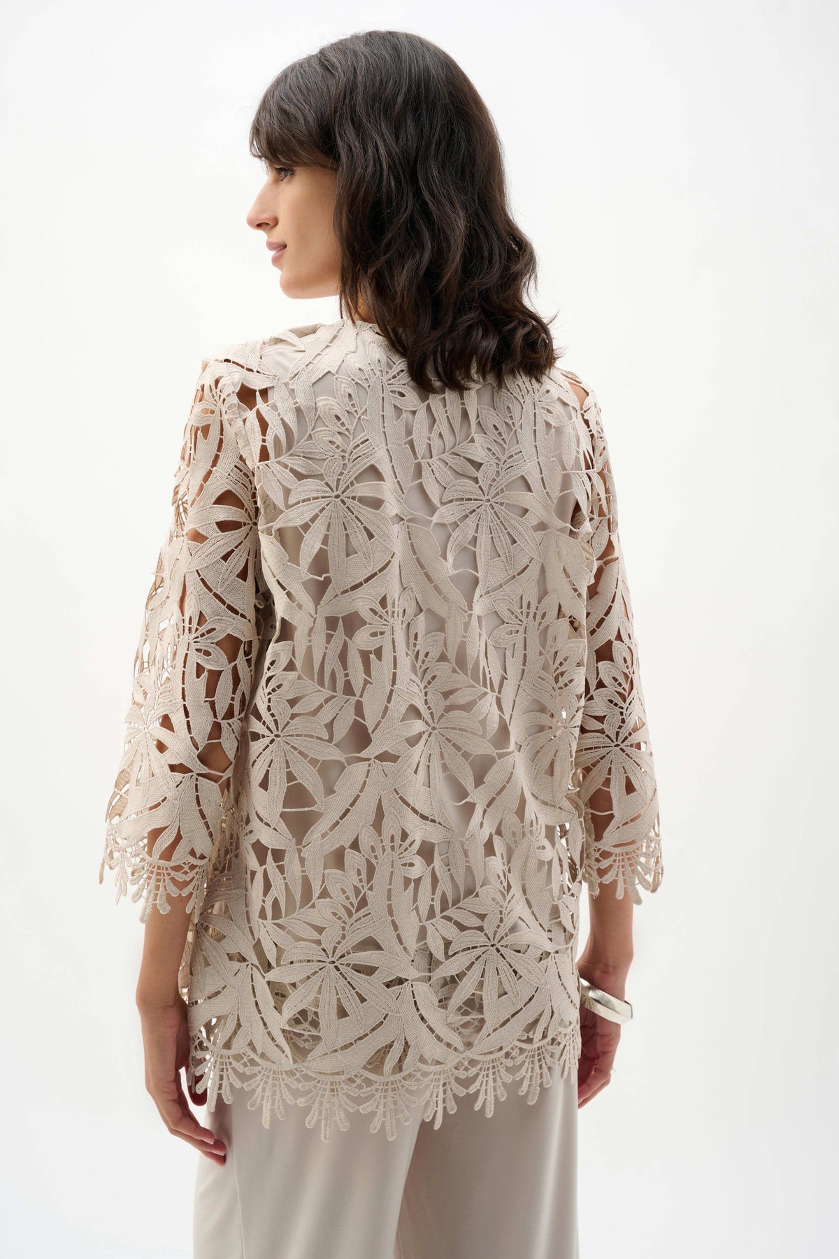 Joseph Ribkoff Moonstone Guipure Lace Straight Cover-Up