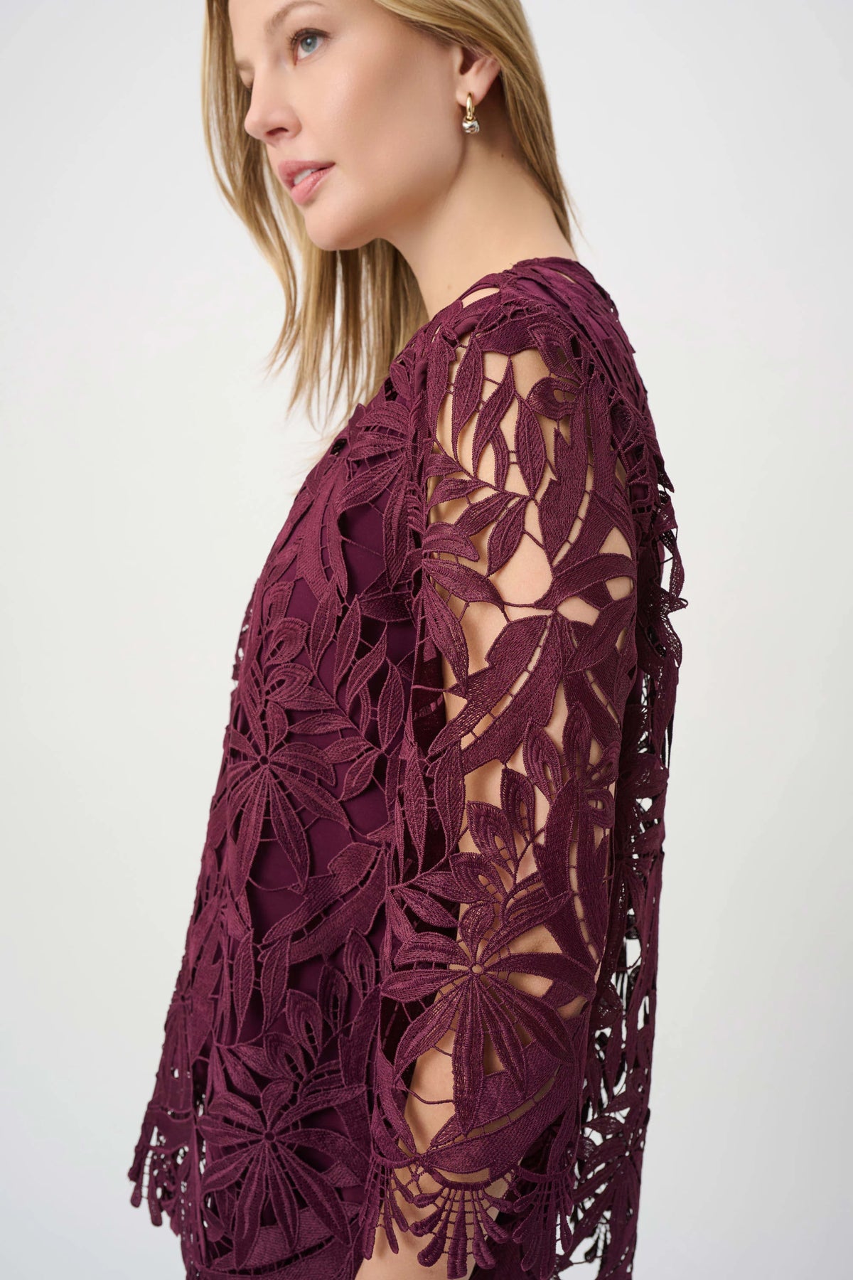 Joseph Ribkoff Elderberry Lace Straight Cover Up