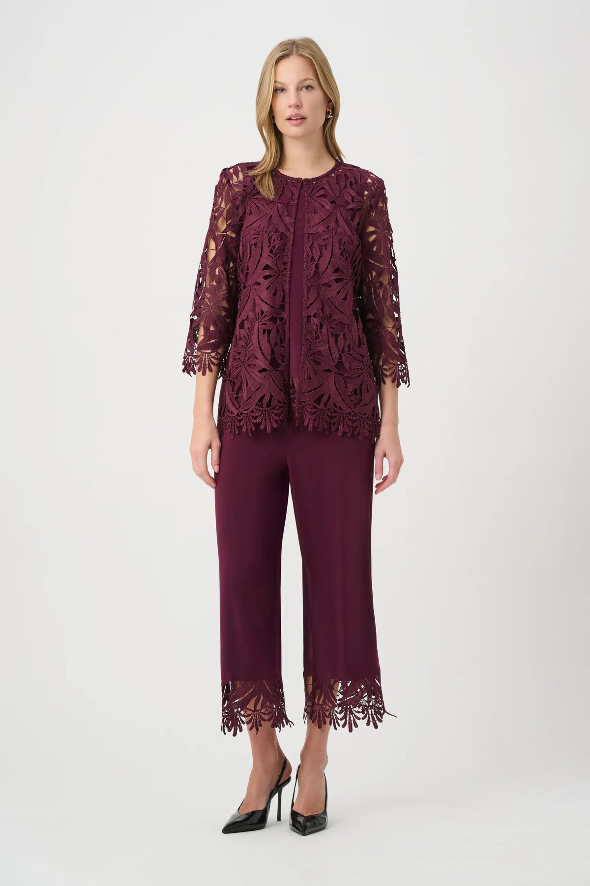 Joseph Ribkoff Elderberry Lace Straight Cover Up